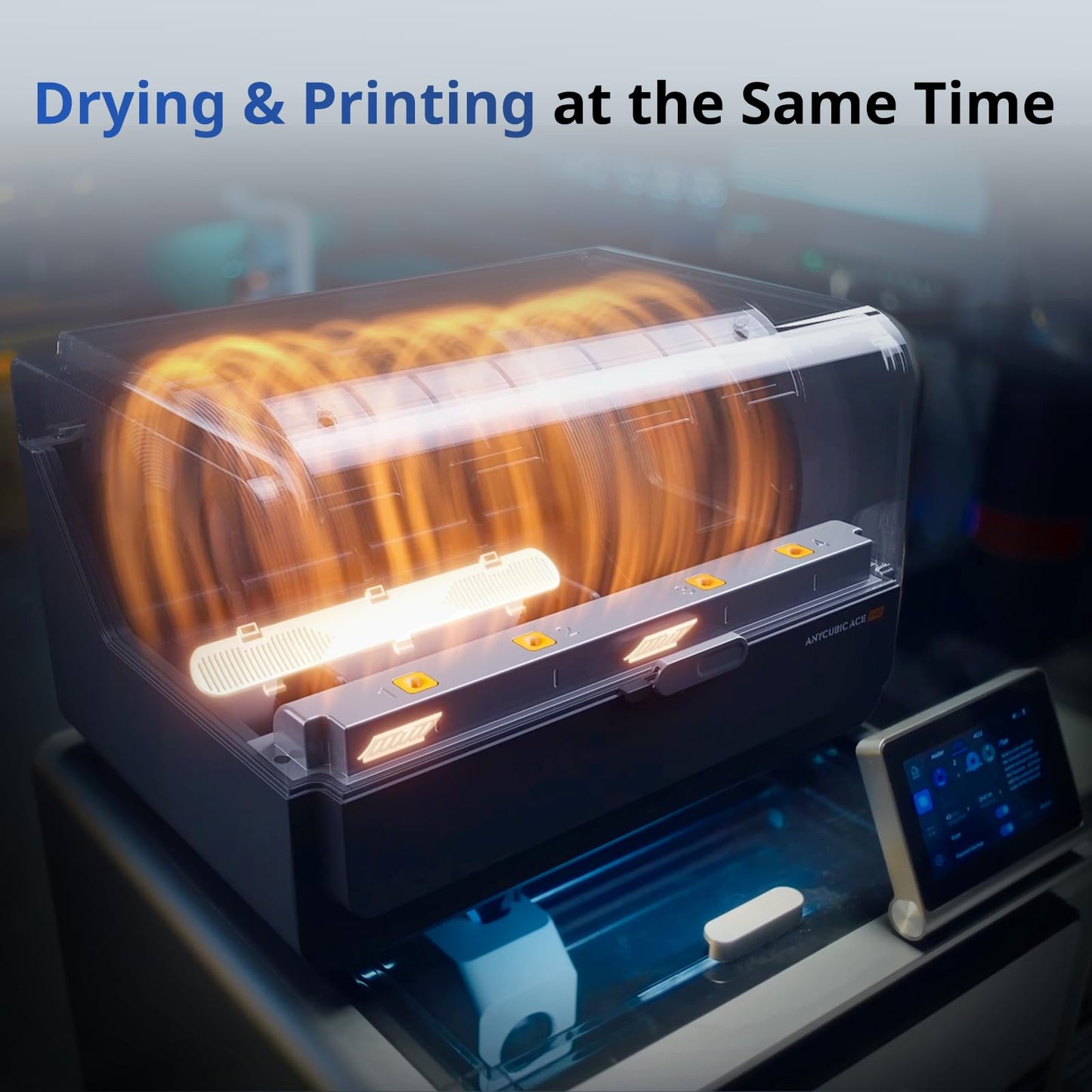 Anycubic 3D Printer Kobra S1 Combo, Multi-Color 3D Printer Max 600mm/s High Speed Printing High Precision, Works Right Out of Box Sealed Storage Intelligent Mult-Filament Drying 9.8"x9.8"x9.8"