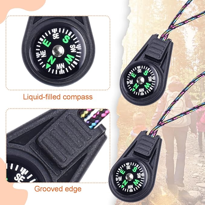 Kids Compass Bulk Mini Compass for Kids,Children's Classroom Compass for Navigation Lesson,Plastic Compass for Party Favor/Hiking/Boy Scout/Outdoor Survival