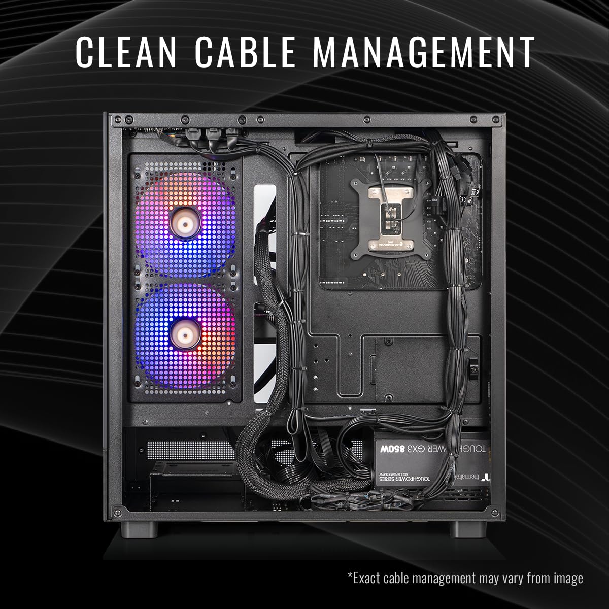 Thermaltake LCGS View 9870T-270 Gaming Desktop (AMD Ryzen™ 7 9800X3D, ToughRam 32GB DDR5 6400MT/s RGB Memory, NVIDIA® GeForce RTX™ 5070 Ti, 2TB NVMe M.2, WiFi, Windows 11) V27B-B850-57T-LCS