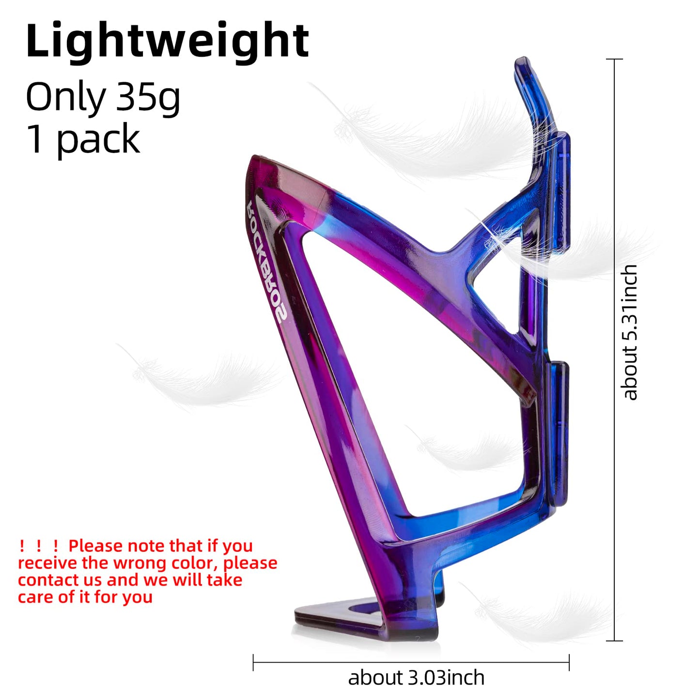 ROCKBROS Bike Water Bottle Holder Ultra-Light Bicycle Bottle Cages with Screws Tool, Universal Bike Cup Holder Rack for Road MTB Bikes…