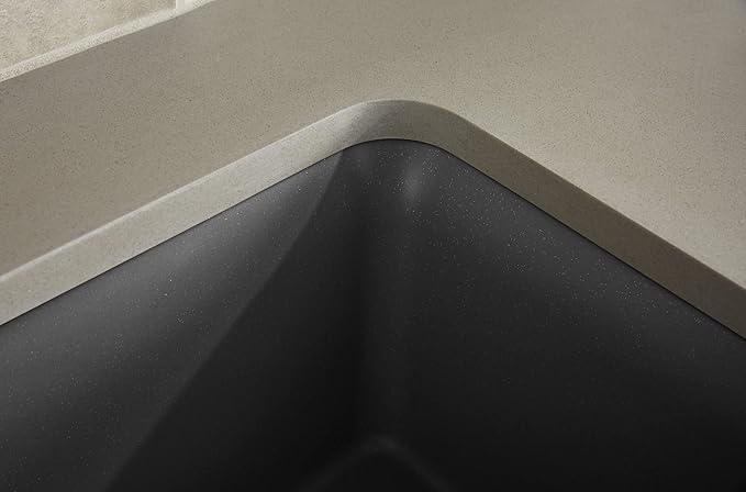 KOHLER K-8206-CM7 Cairn Sink, 33 in, Matte Graphite