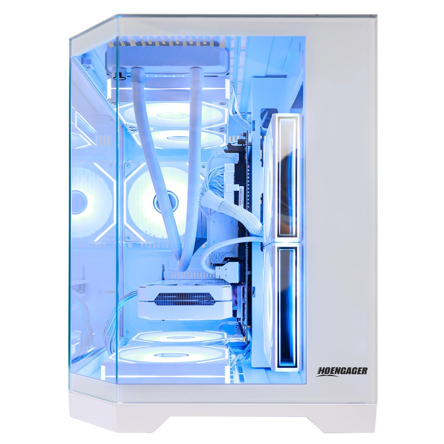 HOENGAGER Ocean of Stars Gaming PC -AMD Ryzen 7 7800X3D 4.2 GHz, RTX 4060 8G, 32GB DDR5 RAM 6000MHz, 1TB PCIe SSD, 11AC WiFi, Windows 11 Pro 64-bit -White