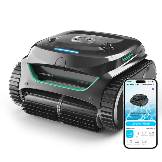 (2025 New) WYBOT C2 Cordless Robotic Pool Cleaner, Pool Vacuum for Inground Pools up to 2512 Sq.ft, Wall-Climbing & Waterline Cleaning wtih Dual Filter, Triple-Motors, Lasts 180 Mins Runtime