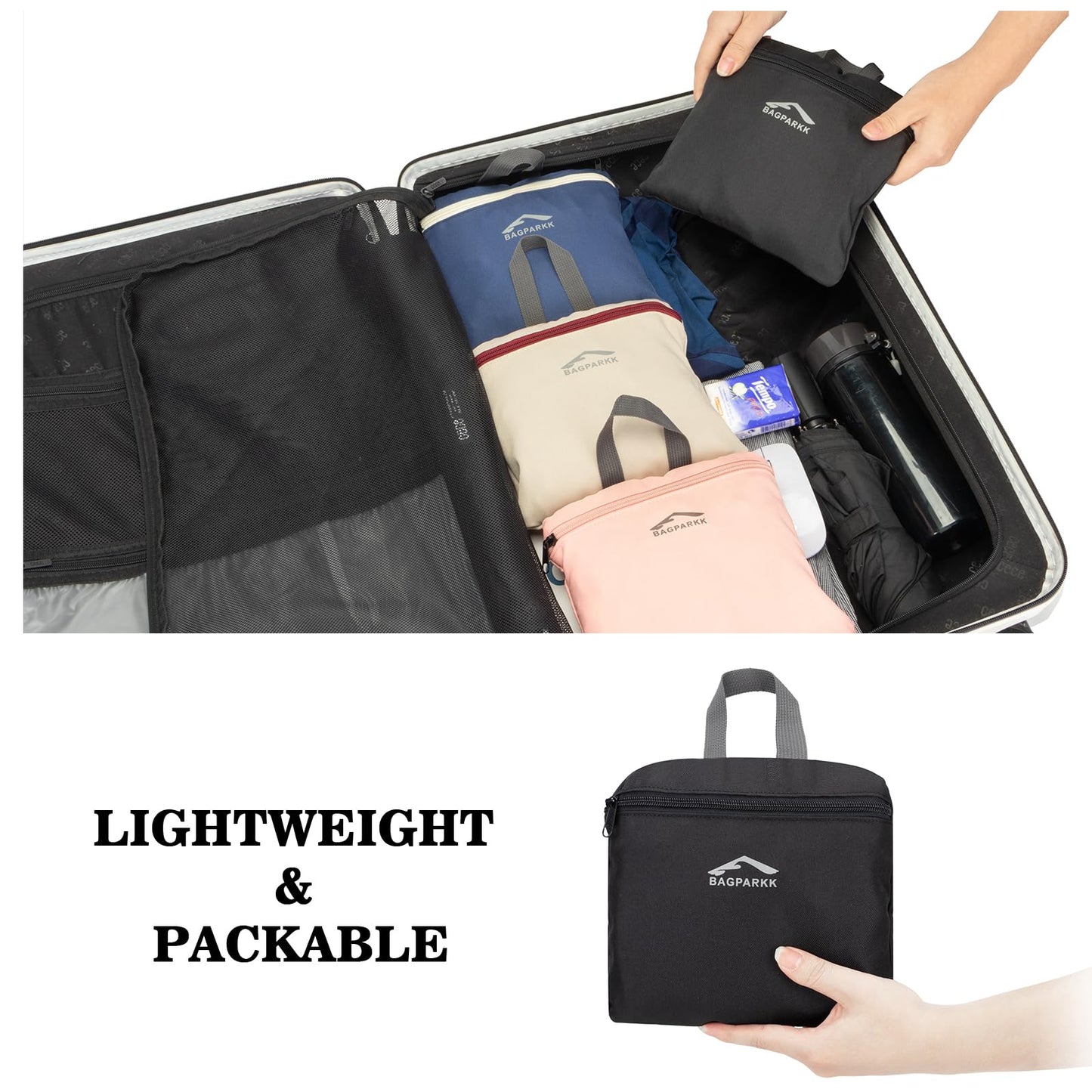 BAGPARKK Hiking Backpack,Large 35L Travel Backpacks for Men Women,Water Resistant Ultra Lightweight Foldable Packable Camping Daypack for Outdoor Sports