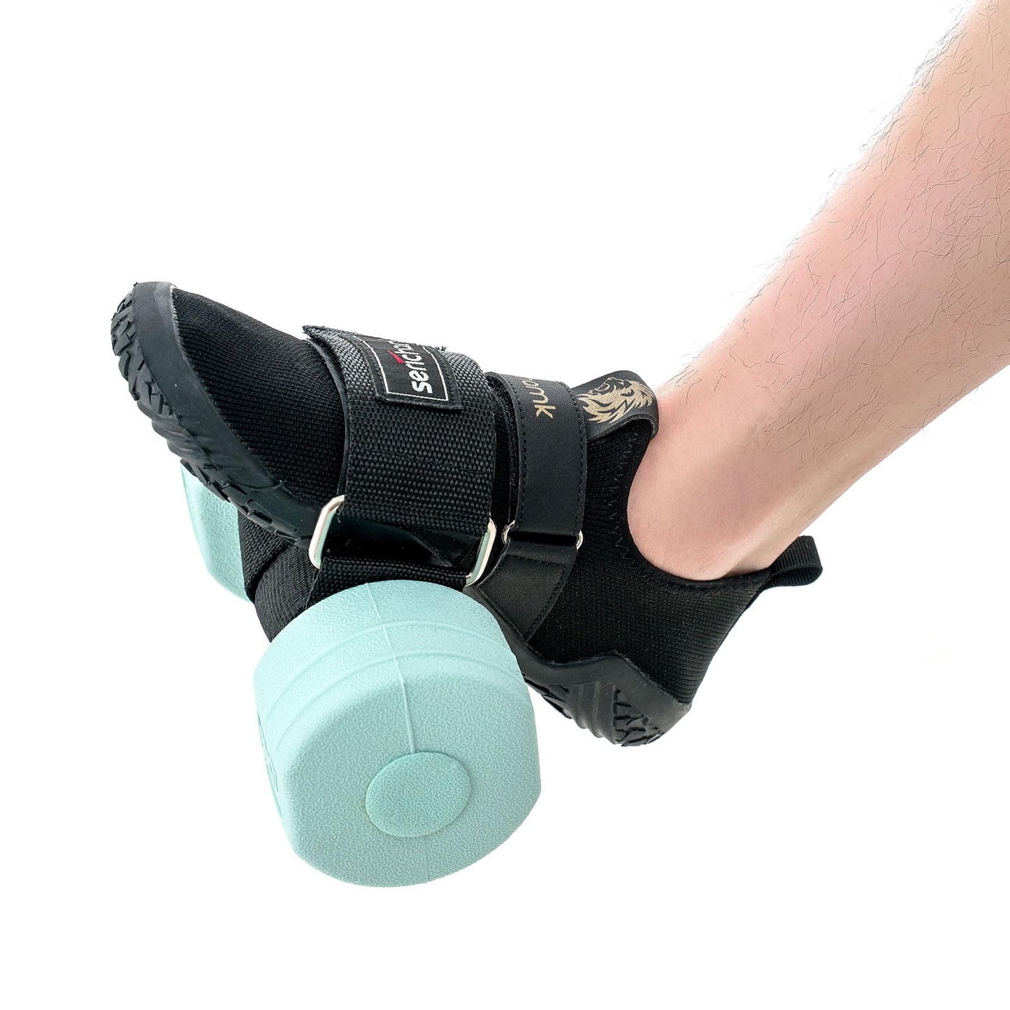 Feet Dumbbell Attachment, Tibialis Trainer Ankle Straps for Feet Weight Lifting Shin Splint, Hamstring Curls, Leg Curl Attachment at Home Gym Equipment 1pc