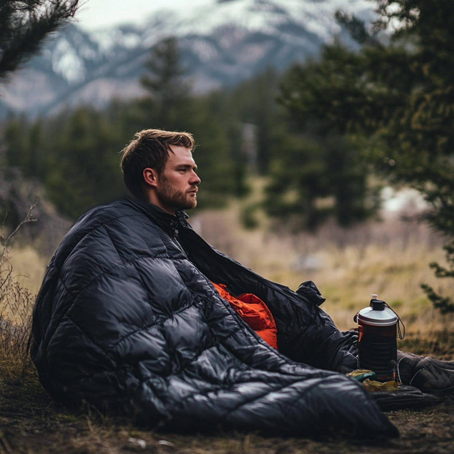 Vihicamp Down Camping Blanket - Packable Lightweight Outdoor Blanket, Warm Compact Backpacking Quilt for Cold Weather, Water-Resistant Puffer Blanket, Ideal for Travel, Hammock, Outdoor Adventures