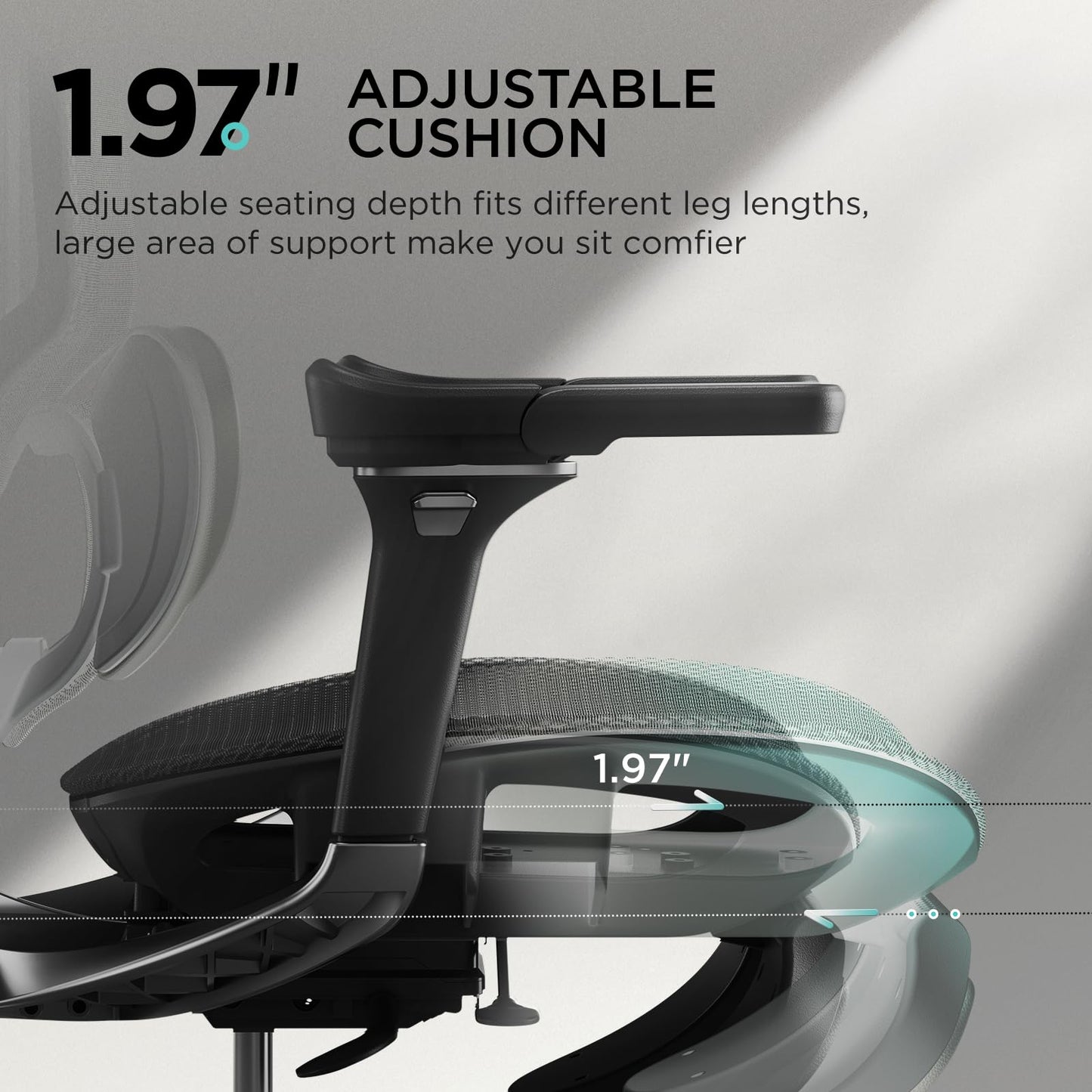 Hbada E3 Pro Ergonomic Office Chair, Big and Tall Office Chair - with 3-Zone Dynamic Lumbar Support, 4D Adjustable Headrest, 6D Adjustable Armrests, Swivel, Black