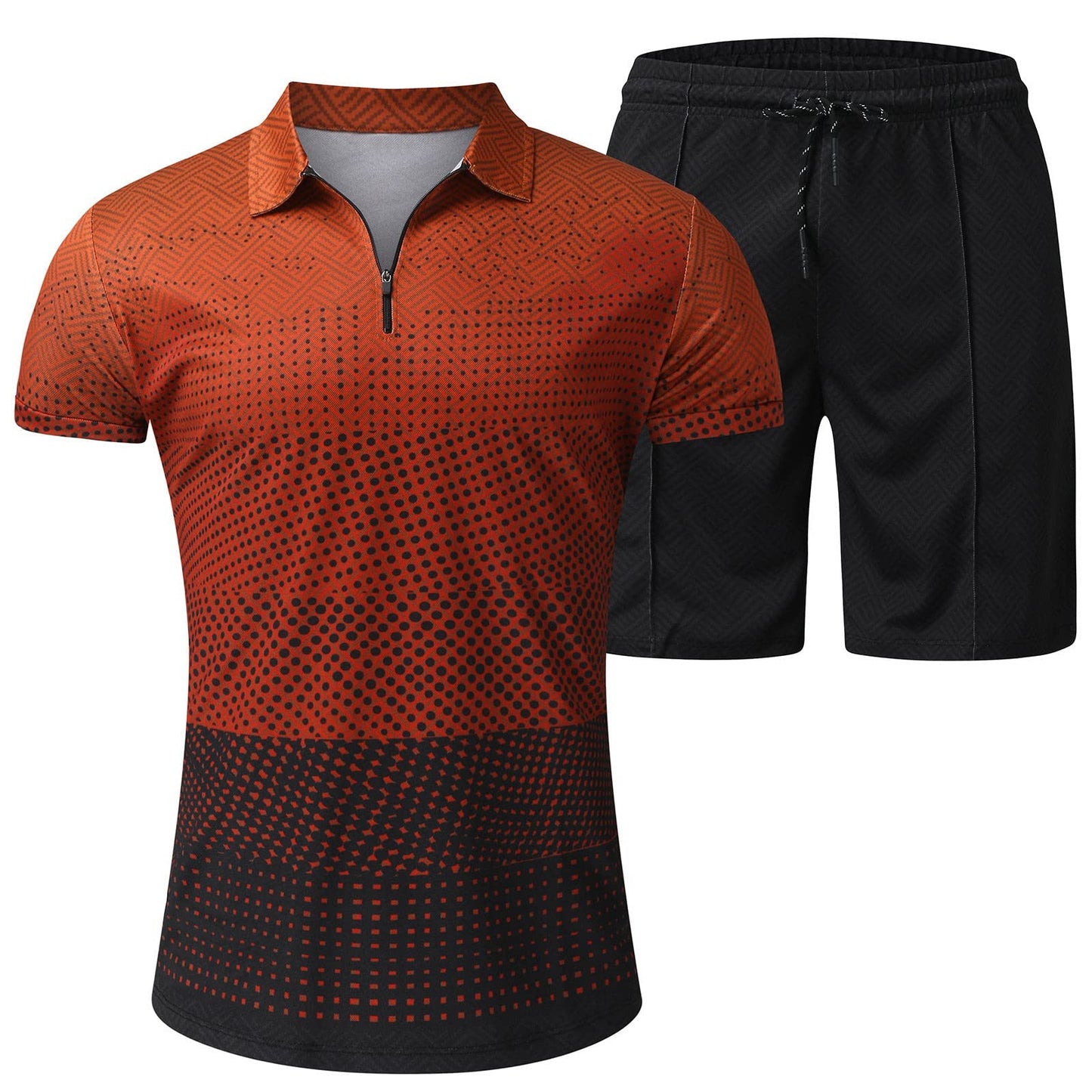YWASYA sweatsuits for men big and tall,Men Short Sets Outfits 2 Piece Casual Short Sleeve Golf Polo Shirts for Men and Shorts Beach Outfits Men's Tracksuits