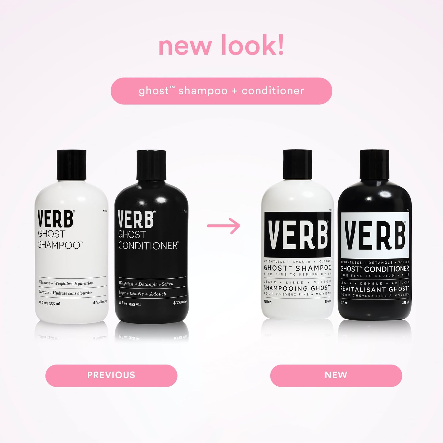 VERB Ghost Shampoo, 2.3 fl oz - Infused with Moringa Oil - Cleanses Fine and Weighed Down Hair - Vegan, No Parabens or Harmful Sulfates