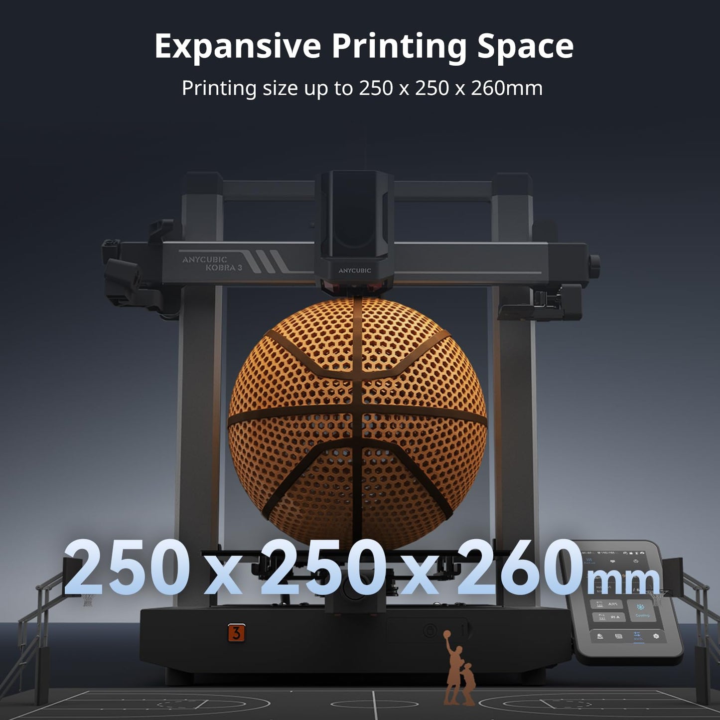 Anycubic Kobra 3 Combo 3D Printer, Multi-Color 3D Printer 4 Colors, Max 600mm/s Print Speed with ACE Pro Sealed Storage Keep Filament Dry, Print Smooth Ideal for All Skill Levels 9.8"x9.8"x10.2"