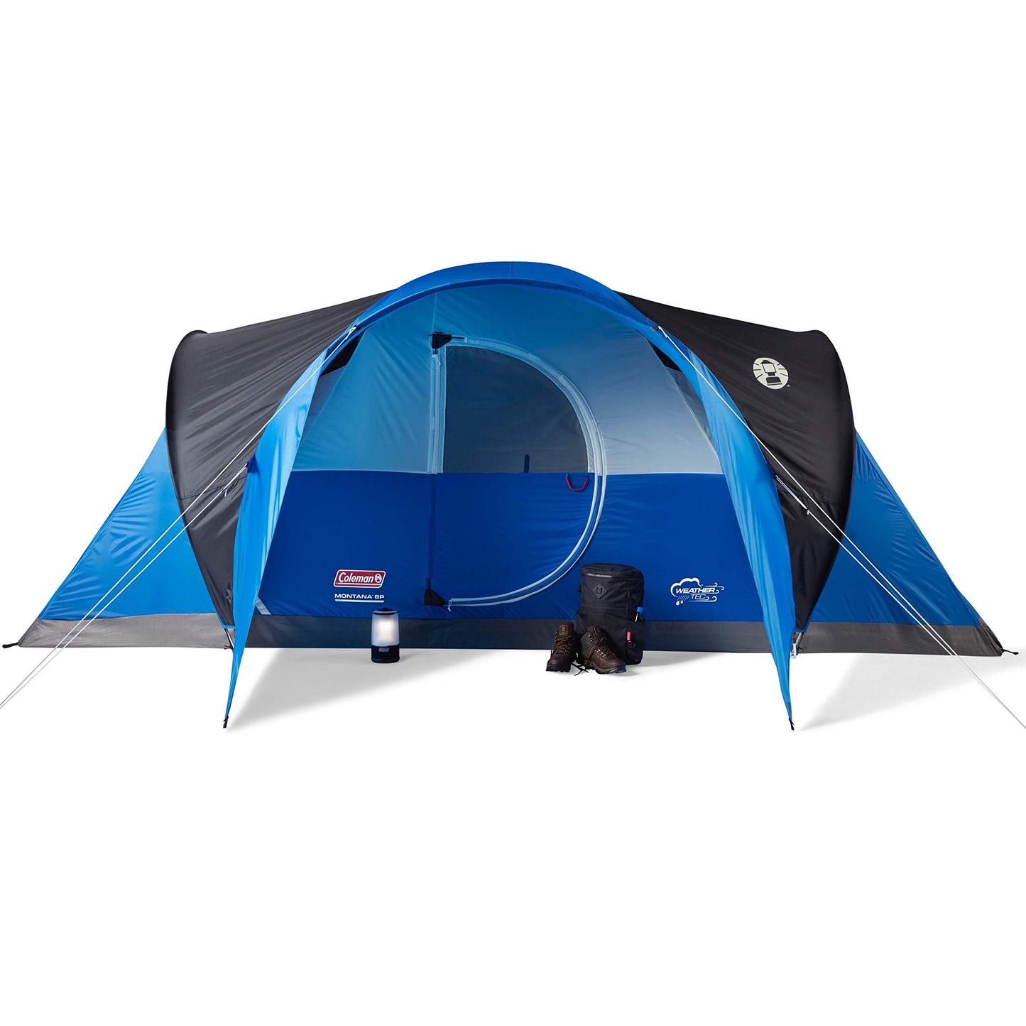 Coleman Montana 8-Person Family Tent with Rainfly, Weatherproof Family Tent Sets Up in 15 Mins, Fits Multiple Airbeds