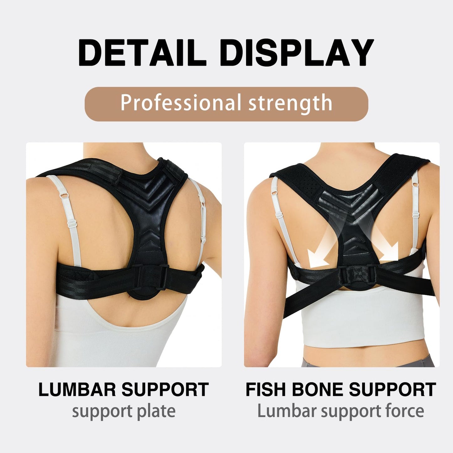 YUNYILAN Posture Corrector for Women and Men - Adjustable Shoulder Back Brace - Upper Back Pain Relief, Improve Posture Correct Hunchback Slouching Kyphosis Invisible Under Clothes