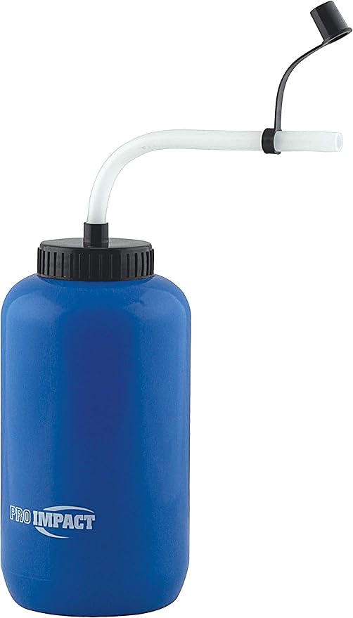 Pro Impact Squeezable Water Bottle Bendable Long Straw - LDPE BPA Free Plastic - Hydration for Baseball Hockey Gym MMA Yoga Boxing Cycling Softball Football Lacrosse (35.5 Oz.)