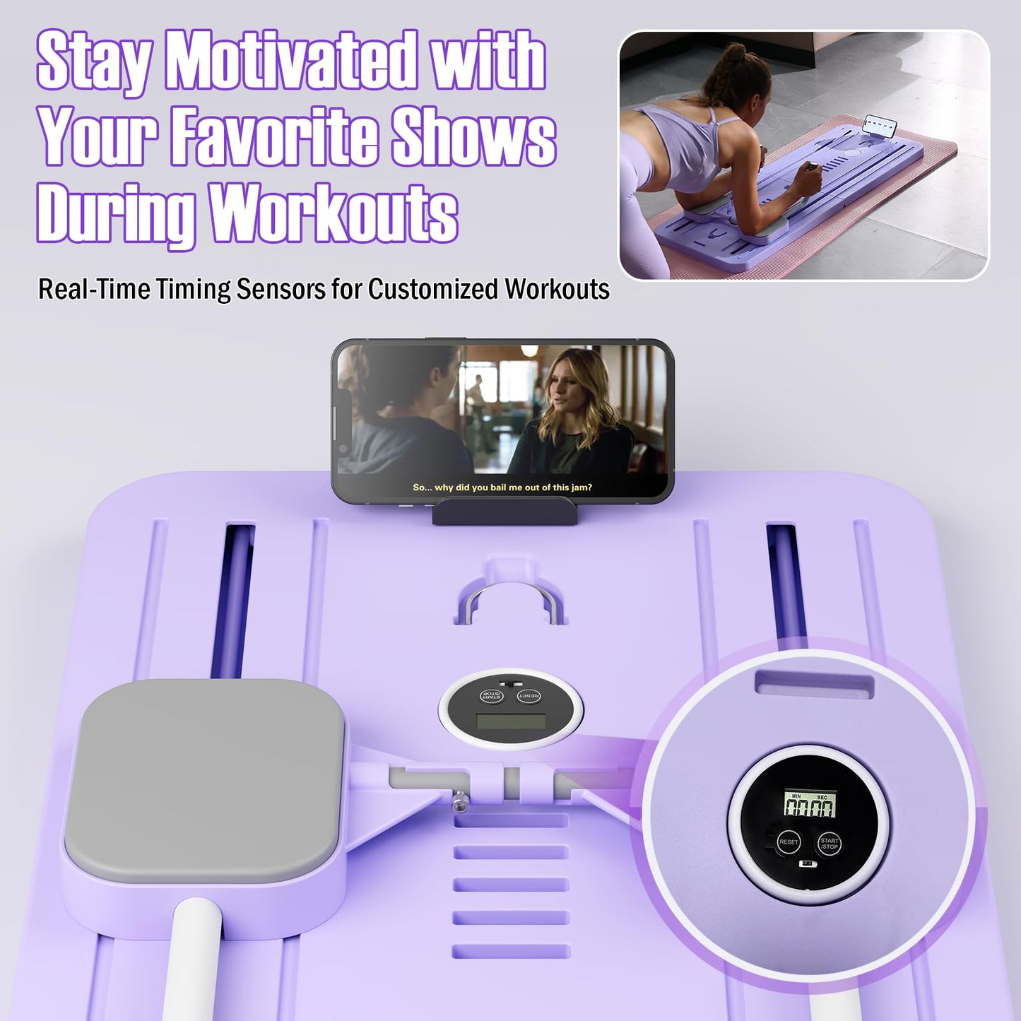UJR Ab Roller Abs Workout Equipment: Multifunction Automatic Rebound Abdominal Wheel - Foldable Home Gym Exercise Fitness Equipment Push Up Board for Strength Training Core Workout with Knee Pad Timer