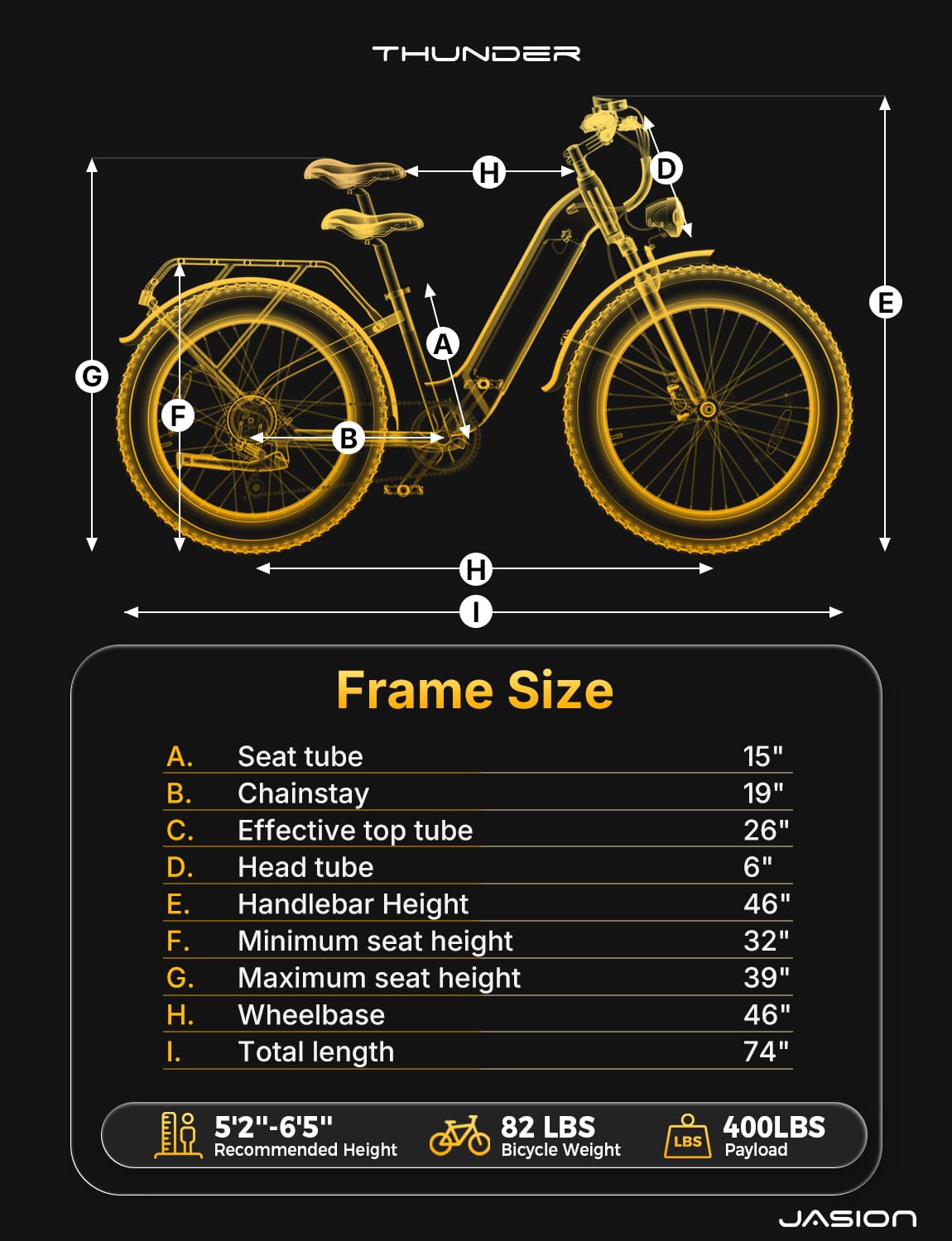 Jasion Thunder Electric Mountain Bike 2PCS, 1500W Peak Motor, 48V 18AH Removable Battery 30+MPH Ebike for Adults APP Control, Hydraulic Brake, Front Suspension, 26'' x 4'' Fat Tire Electric Bicycles B