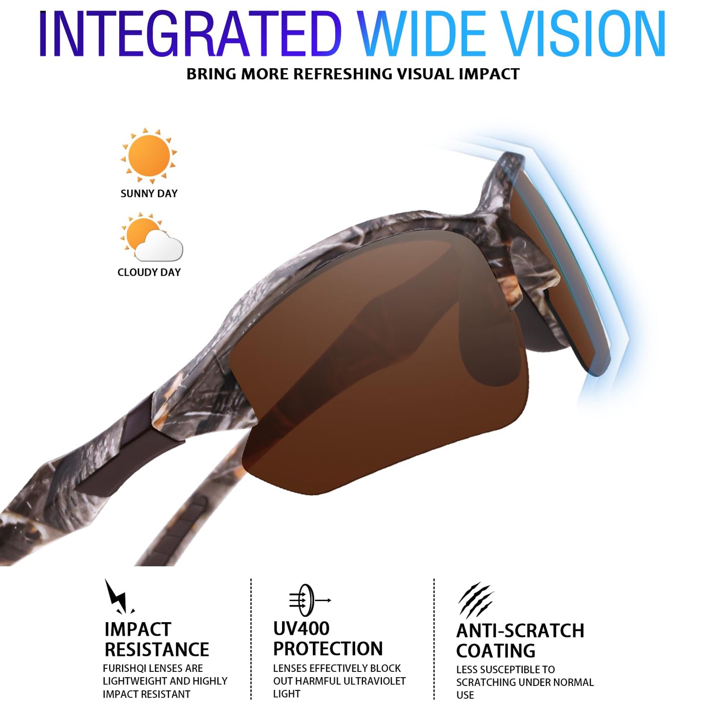 DioKiw 3PACK Sports Polarized Sunglasses for Men Cycling Running Fishing UV400 Protection Sun Glasses Lightweight Half Frame Goggles