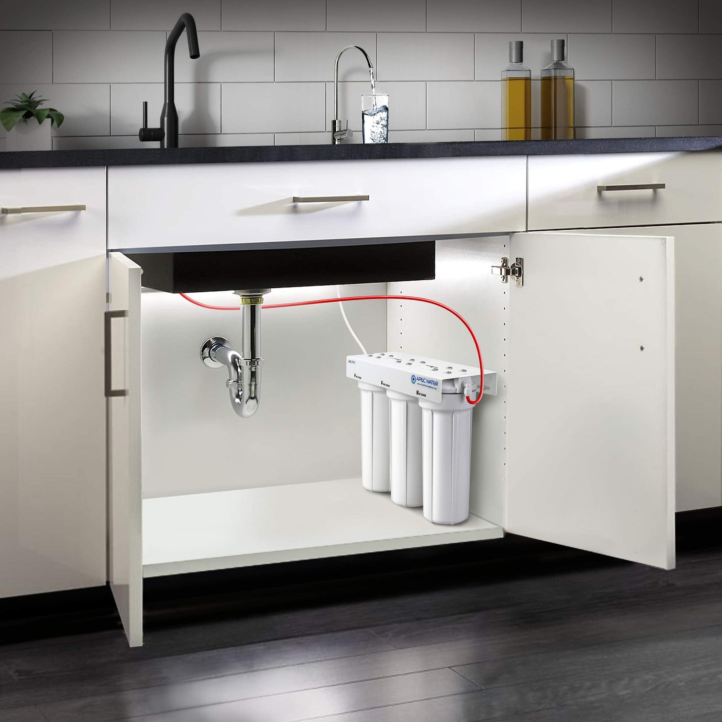 APEC Water Systems WFS-1000 Super Capacity Premium Quality 3 Stage Under-Sink Water Filter System