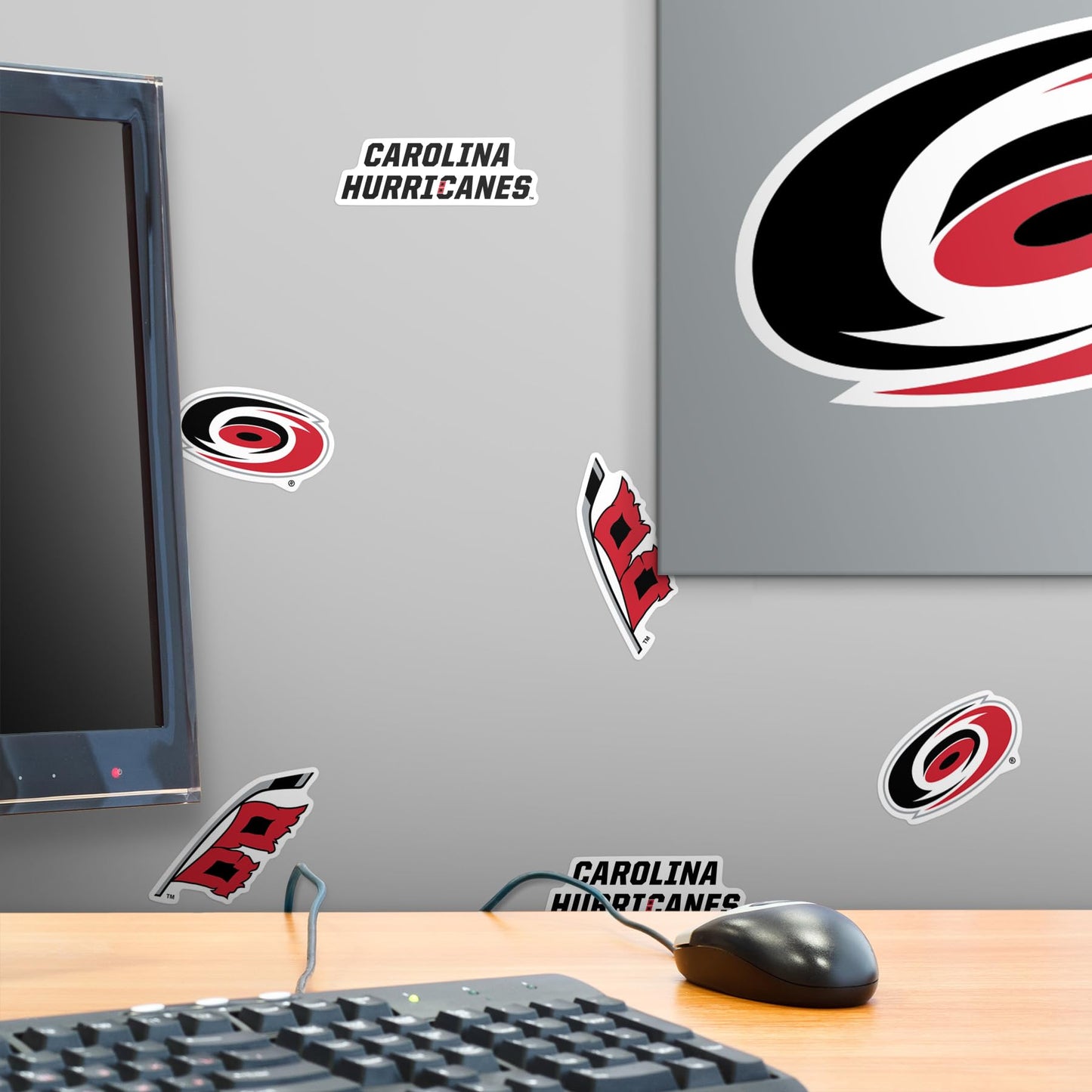 NHL Logo Carolina Hurricanes 100ct Vinyl Large Deluxe Stickers Variety Pack - Laptop, Water Bottle, Scrapbooking, Tablet, Skateboard, Indoor/Outdoor