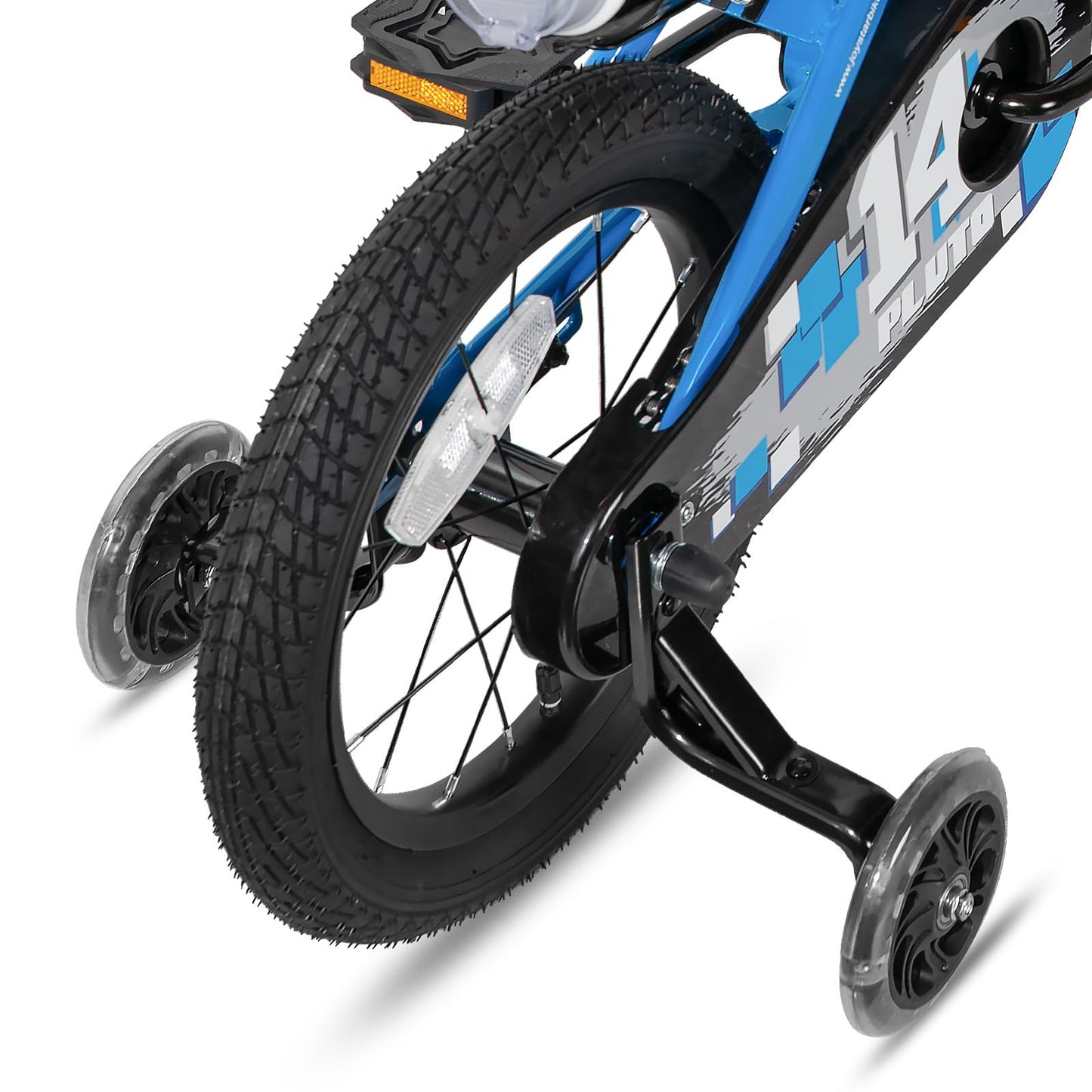 JOYSTAR Pluto Kids Bike 14 Inch BMX Style Children Bicycles with Training Wheels for Boys Girls Age 3-5 Years Blue