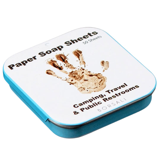 BORSALI Paper Soap Sheets - for Travel - Portable Dissolvable Dry Soap sheets; For Camping, Travel, Public Restrooms; 50 /Refill Pieces to Go (50 Sheets - Refill)