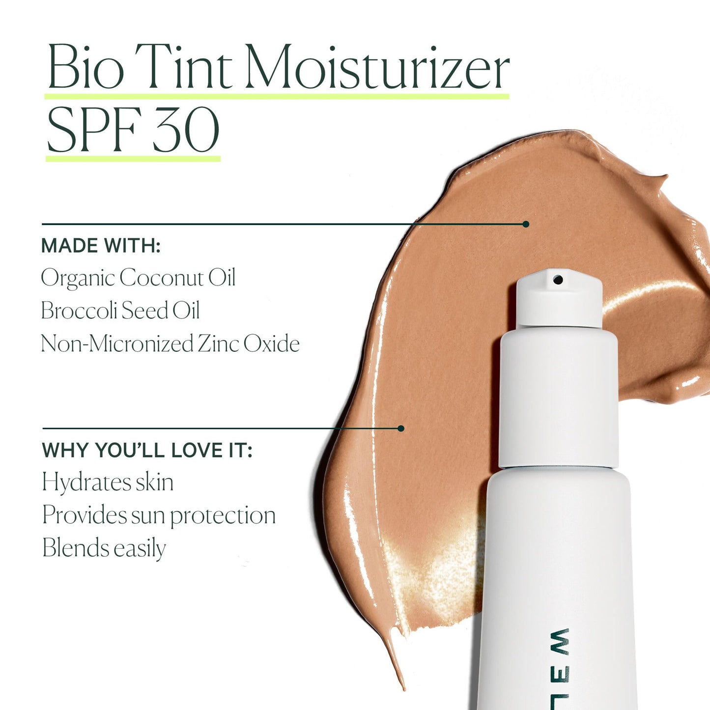 Well People Bio Tint SPF 30 Tinted Moisturizer, Skin-perfecting Moisturizer, Smoothes Imperfections & Moisturizes Skin, Vegan & Cruelty-free, 3N