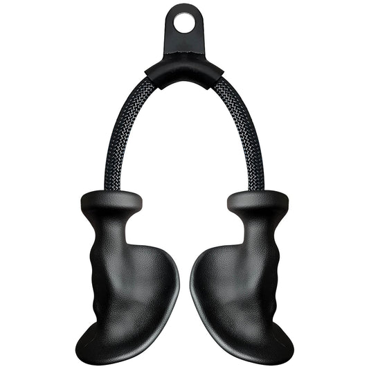 Ergonomic Tricep Rope Pull Down Attachment, Upgraded Long Triceps Rope Cable Attachments for Gym, LAT Pull Down Bar for Cable Machine, Tricep LAT Pulldown Workout Cable Attachments (Hand ROPE-01)
