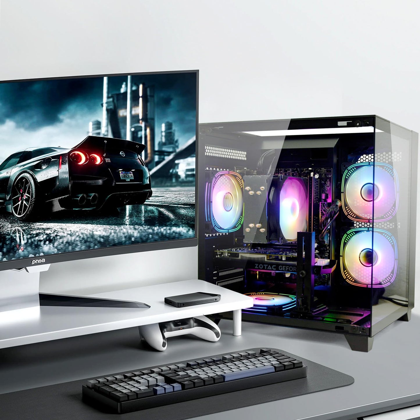 LXZ Gaming PC Desktop, I5-12400F, 2.5GHz, GeForce RTX 3050 6GB, 16GB DDR4 RAM, 1TB NVME SSD, for Gaming and Work, Black