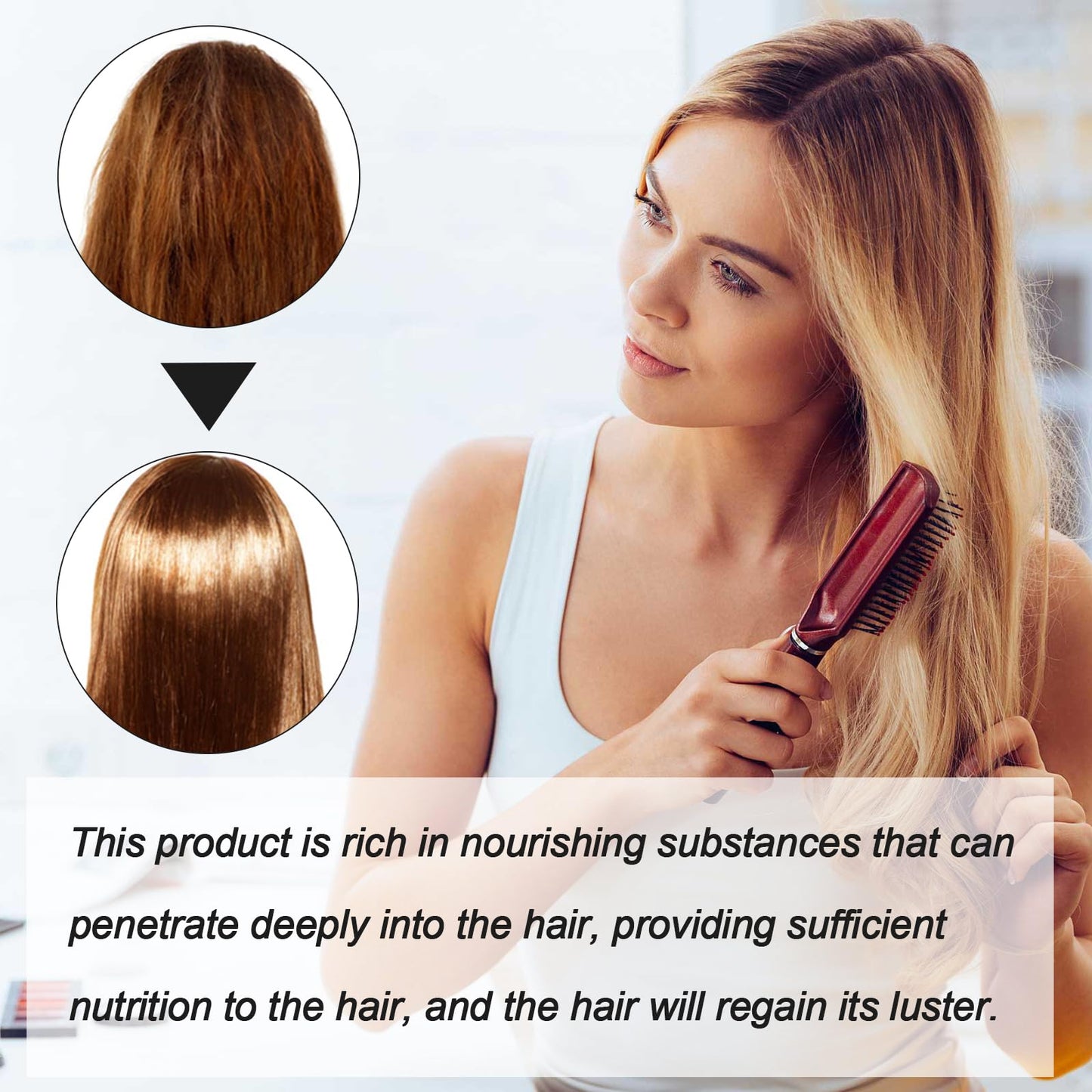 Protein Correcting Hair Straightening Cream, Silk & Gloss Protein Keratin Treatment, Nourishing Fast Smoothing Collagen Hair Straightener Cream, Protein Correcting, for All Hair Types, 100ML/2PCS