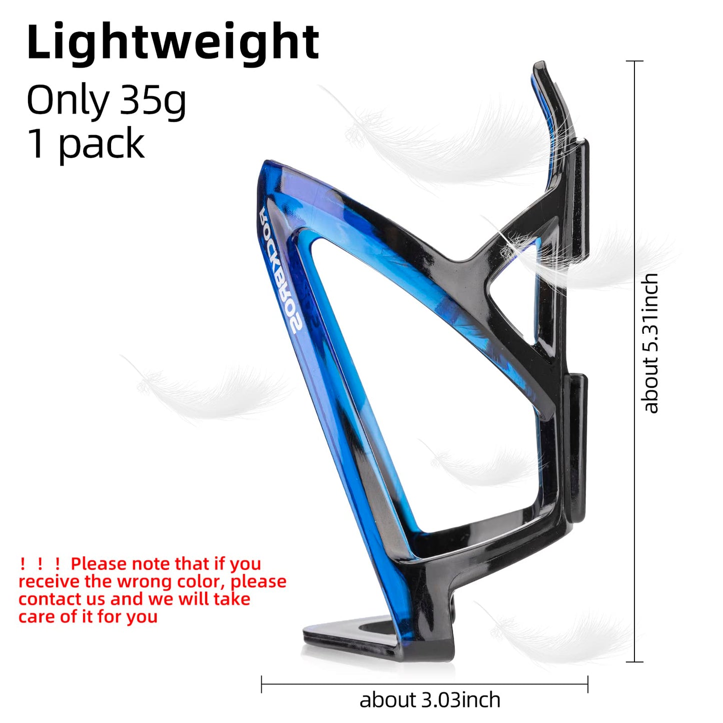 ROCKBROS Bike Water Bottle Holder Ultra-Light Bicycle Bottle Cages with Screws Tool, Universal Bike Cup Holder Rack for Road MTB Bikes…