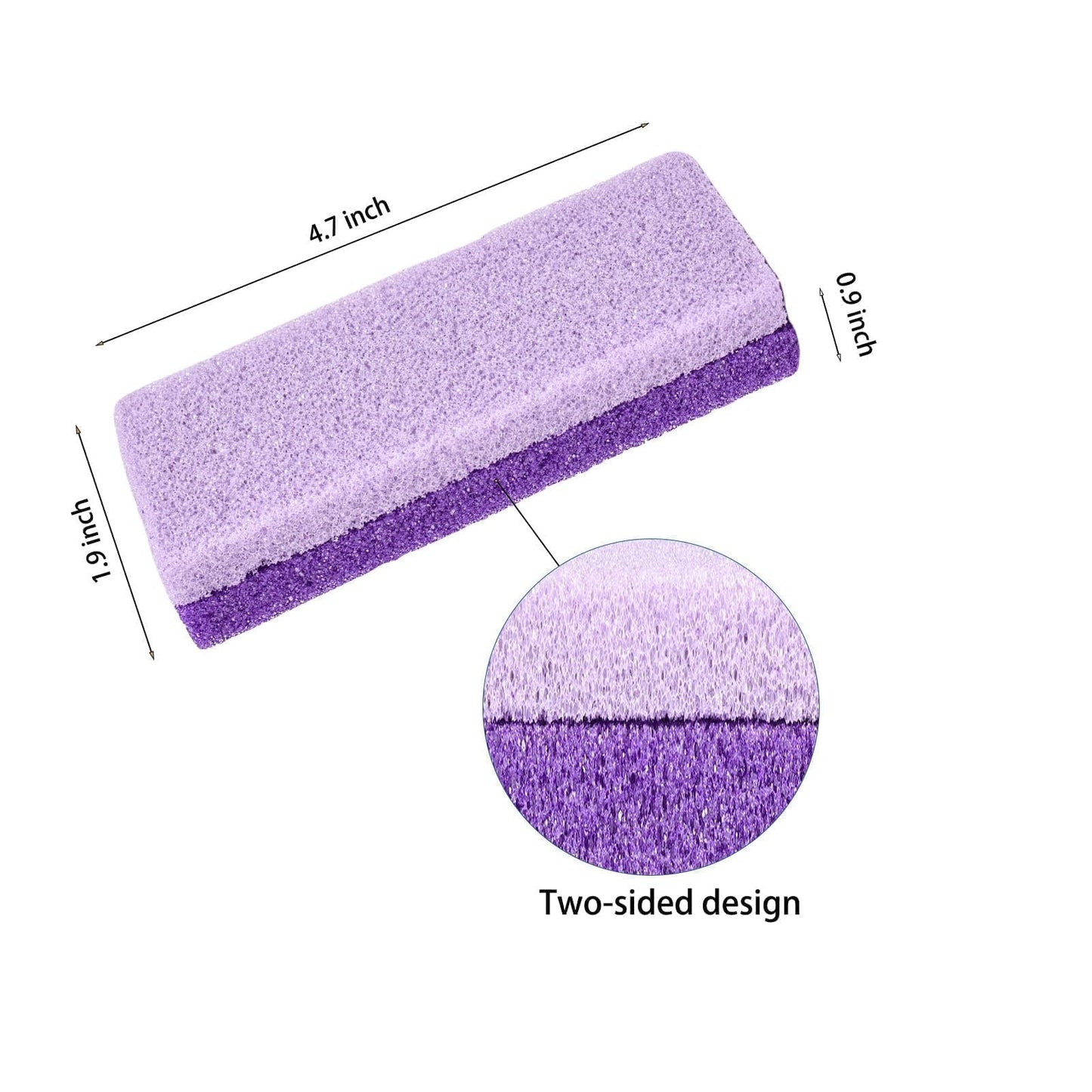 1 Pack Double-Sided Pumice Stone for Feet, Pumice Stone for Feet, Foot Scrubber,Effective Pedicure Tools (Purple)