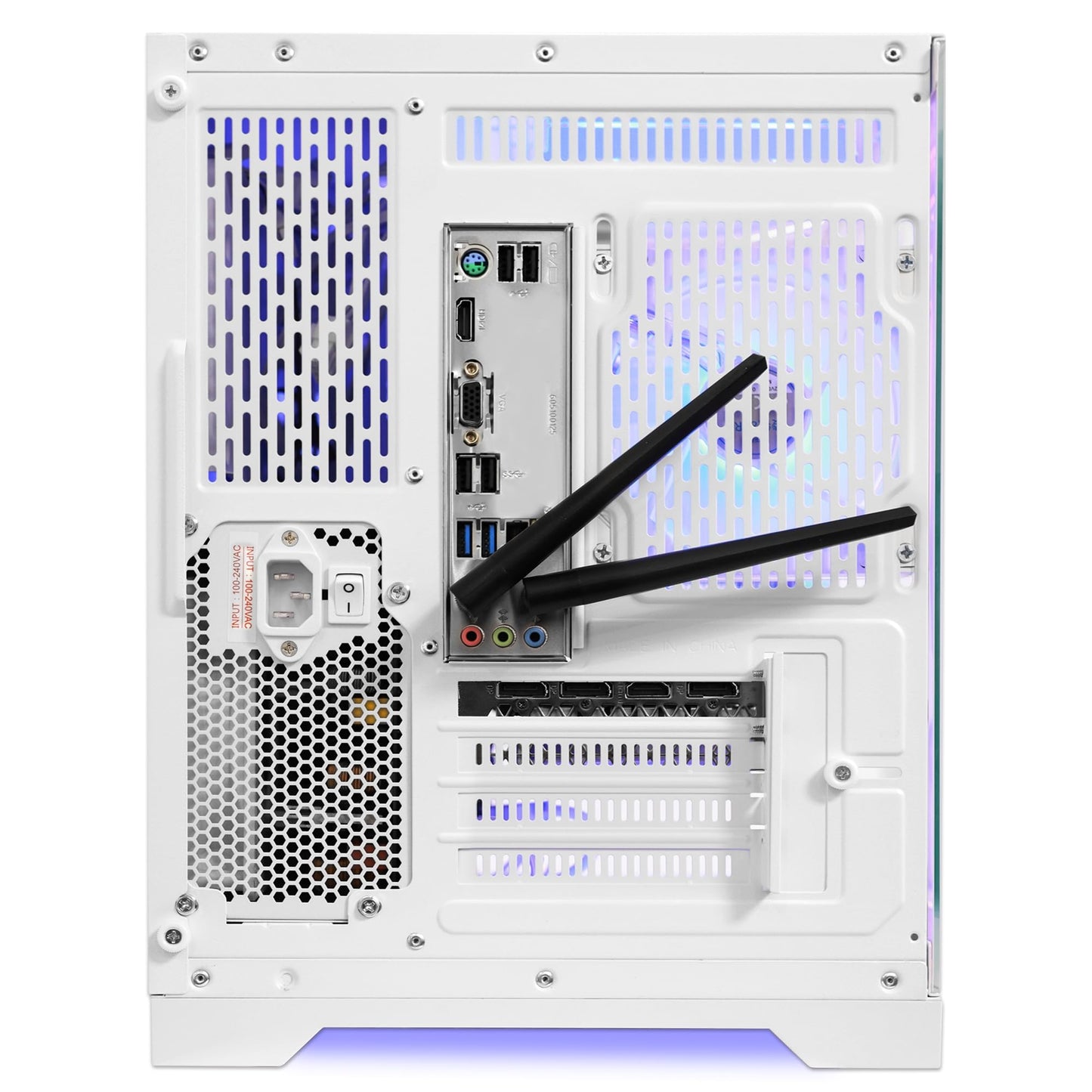 HOENGAGER Gaming PC Desktop Intel Core i5-13400F 2.5-4.4 GHz 10 Core, GeForce RTX 5060 8GB DLSS 4 GDDR7, 32GB DDR4 RAM 3200MHz,1TB PCIe SSD, Wi-Fi & Bluetooth,Windows 11 Pro, Tower RGB Computer-White