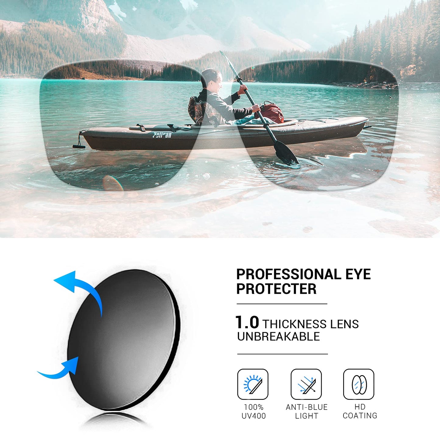 TOREGE Sports Polarized Sunglasses for Men Women Flexible Frame Cycling Running Driving Fishing Trekking Glasses TR24 (Transparent Gradient Black Green&Transparent Black Lens)