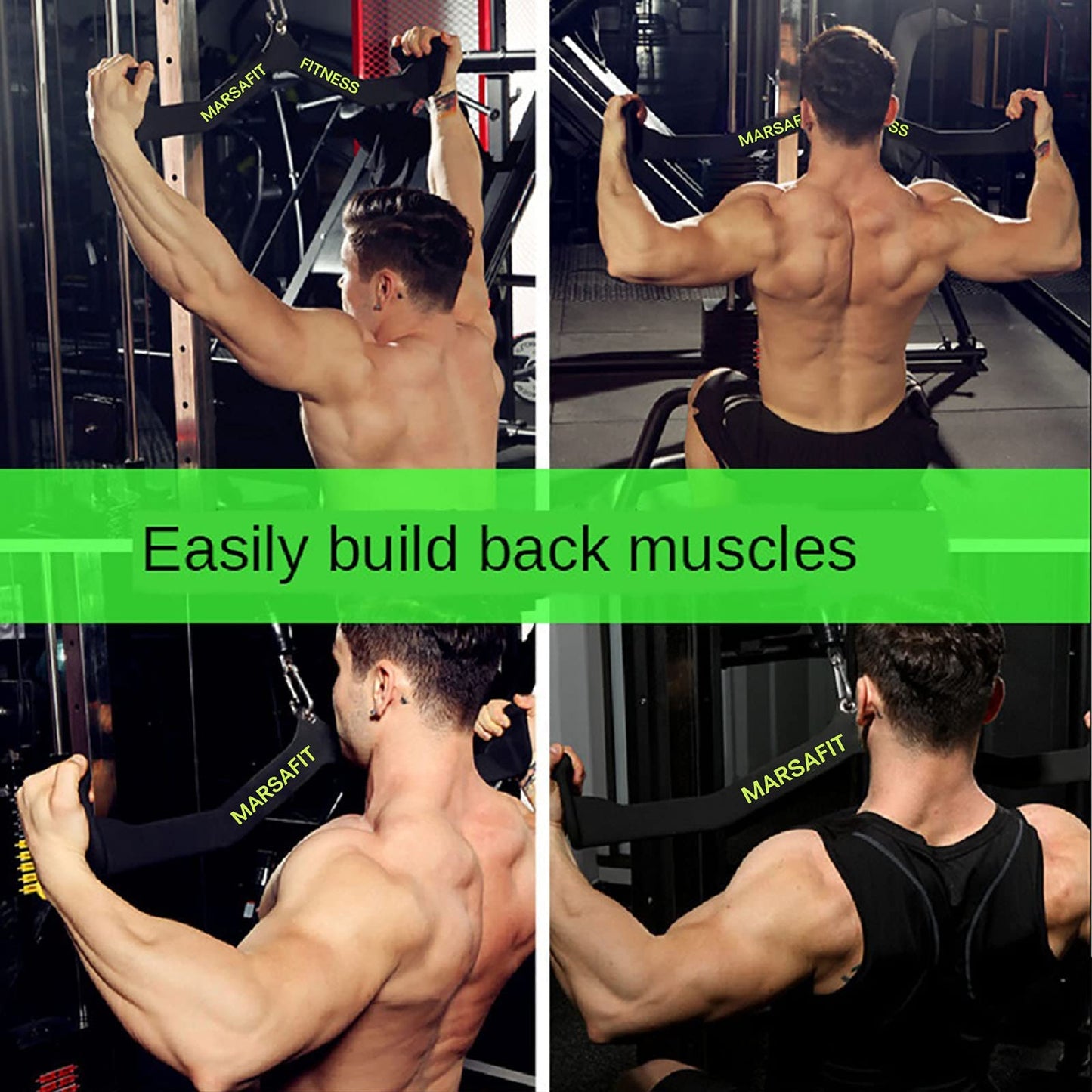 Home Gym Fitness Rowing T-bar V-bar Pulley Cable Machine Attachments, Bicep Curl Tricep Lat pulldown Bar Back Strength Training Handle Grips Lat Pull Down Bar Press Down Exercises (Length 22")