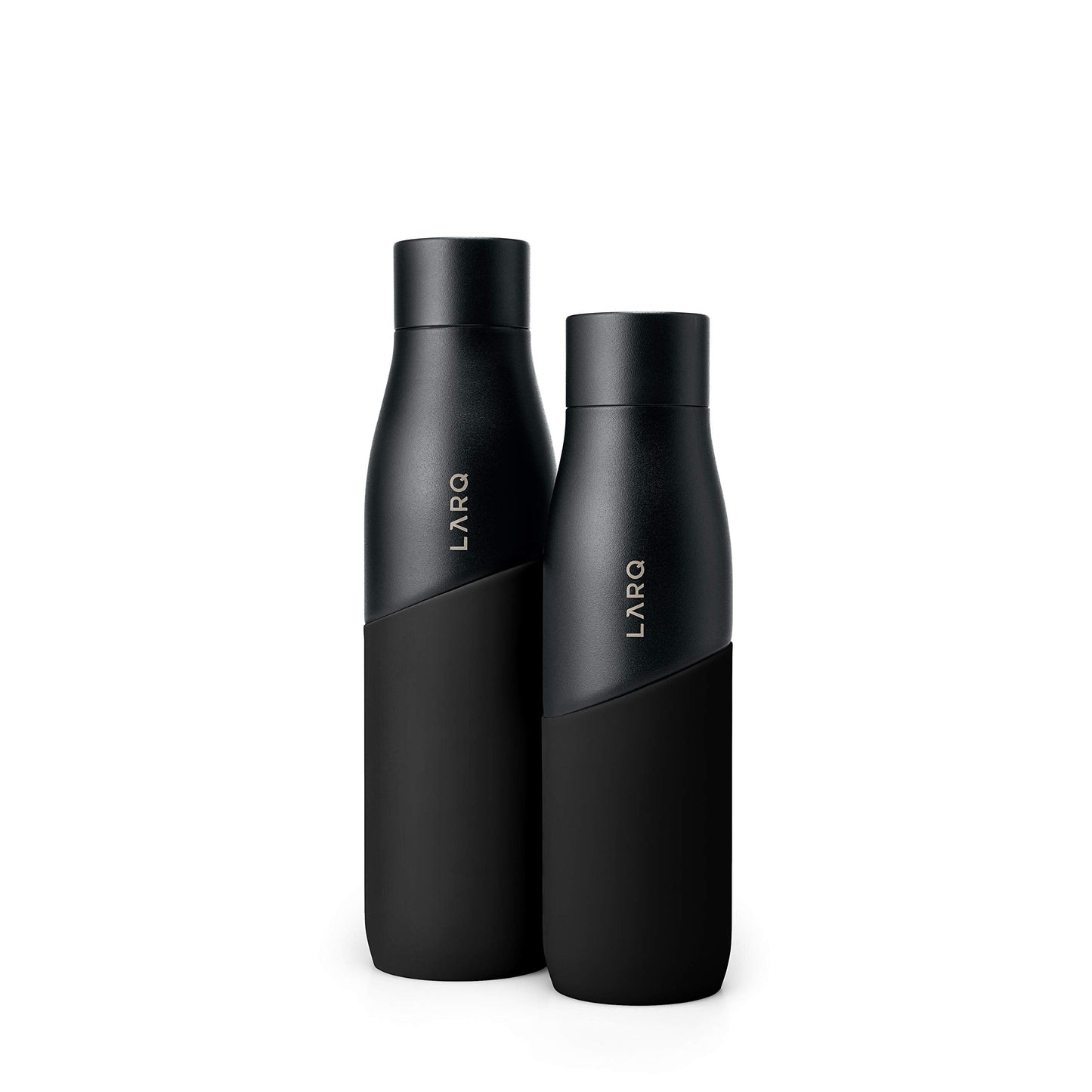 LARQ Bottle Movement PureVis 32 oz- Lightweight Self-Cleaning and Non-Insulated Stainless Steel Water Bottle with UV Water Purifier | Reusable & Travel Friendly, 1-Year Warranty, Black/Onyx