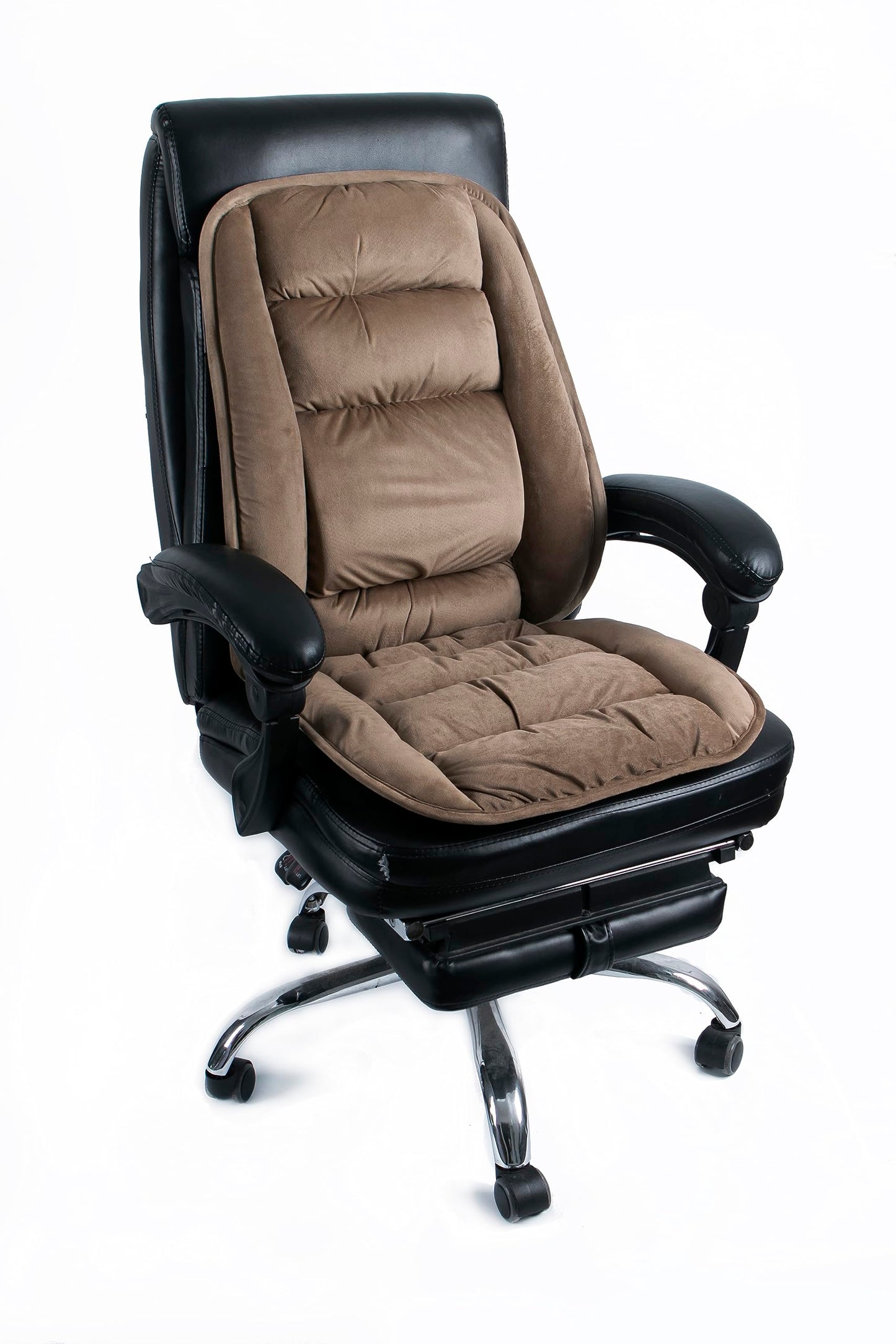 ALIBO Low Back Pain Relief Large Size Firm Lumbar Support and Nonslip Recliner Chair Seat Pads Cushion Back Rest Lumbar Cushion Pillow for Office,Dinning Desk Chair,Car,Truck Seats-Coffee