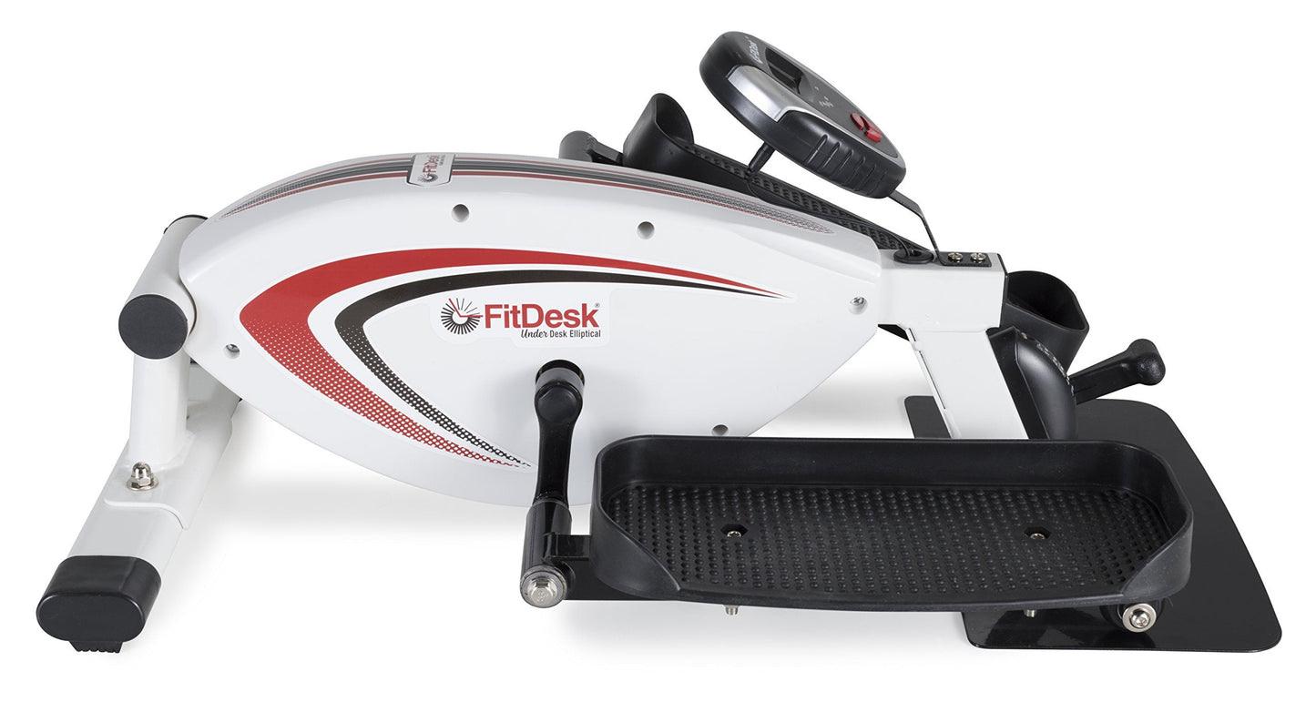 FitDesk Under Desk Elliptical Trainer - Elliptical Bike Pedal Machine for Home Use or Office