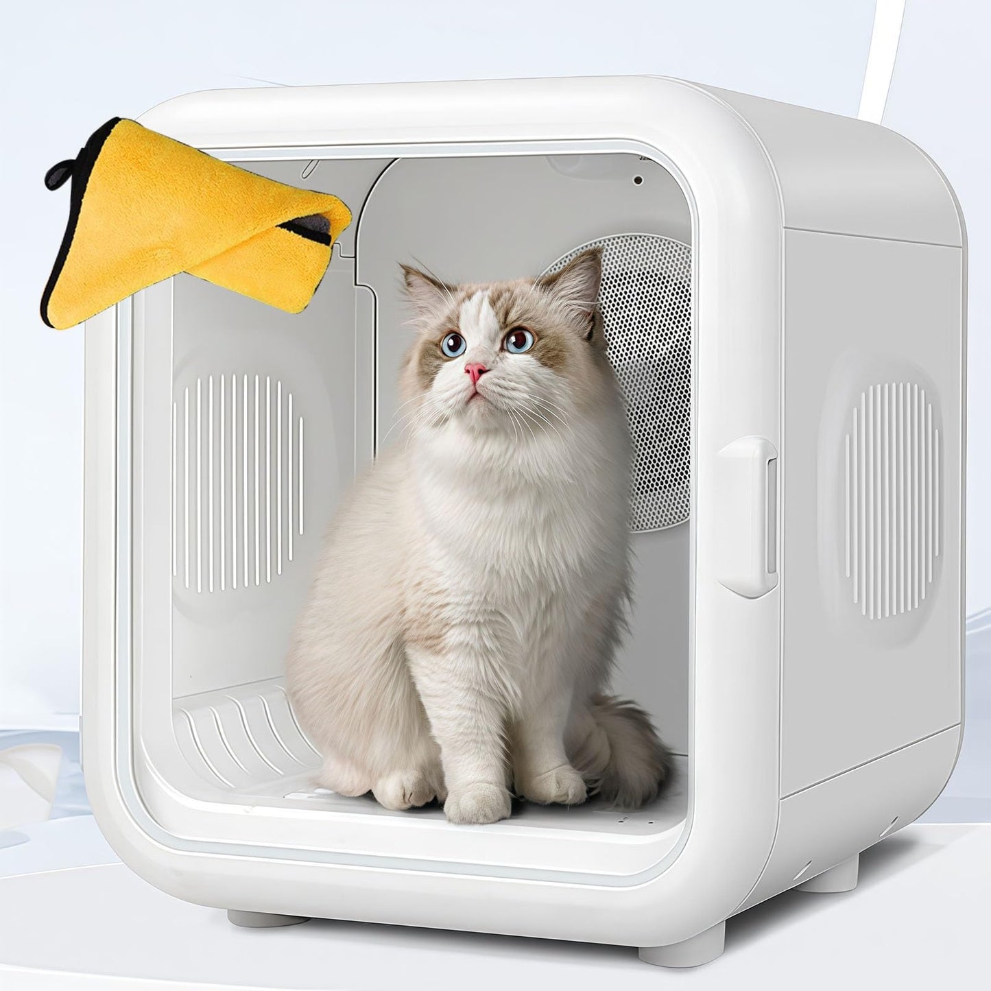 WENMEE Ultra-Quiet Pet Dryer Box for Dogs&Cats - Efficient Hair Dryer for Pet Grooming,Safe&Fast Drying