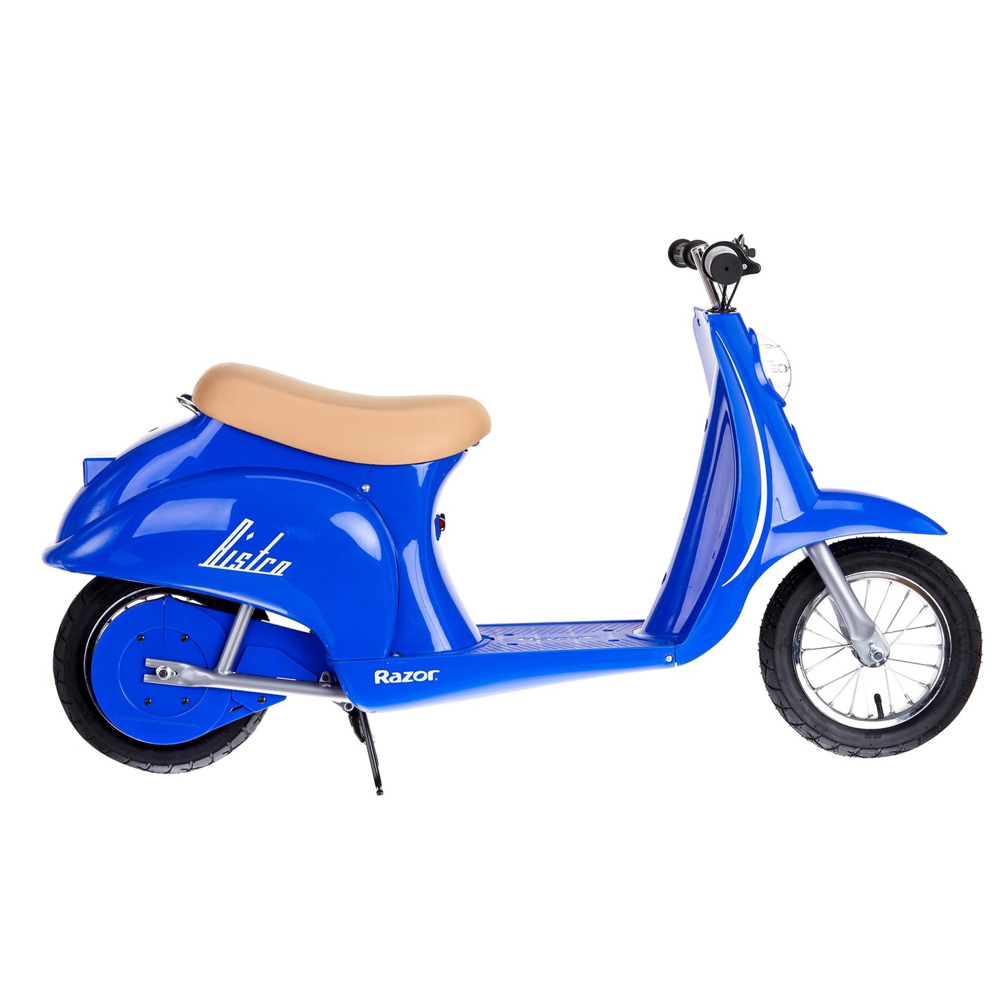 Razor Pocket Mod Miniature Euro 24V Electric Kids Ride on Retro Moped Scooter, Speeds Up to 15 Mph and 10 Mile Range, Ages 13+, Blue