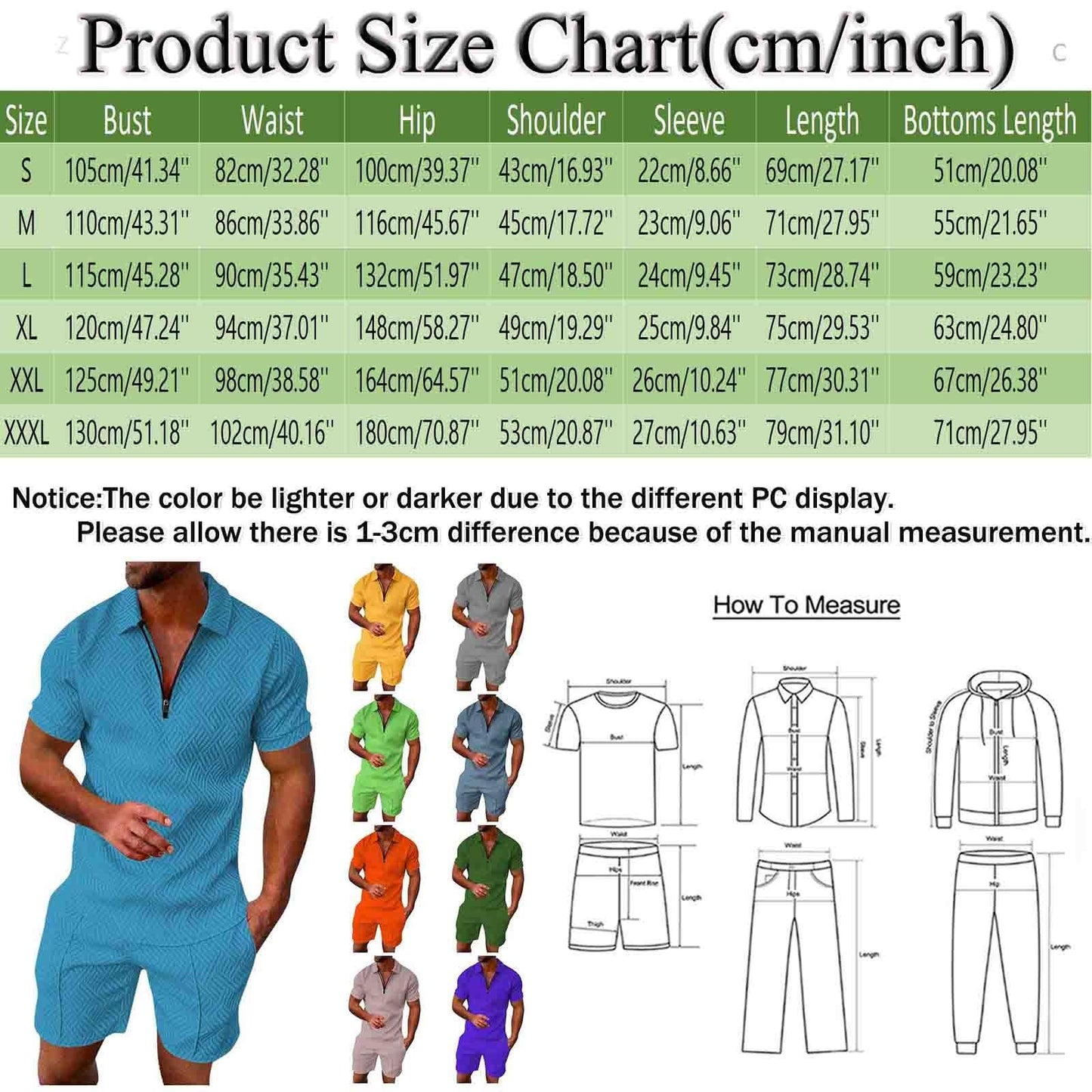 Generic Mens Summer Pjs Sets Casual Matching 2 Piece Outfit Short Sleeve Polo Tee Shirts and Short Lounge Set Fashion Tracksuits, X-Large, #B04-rose Gold