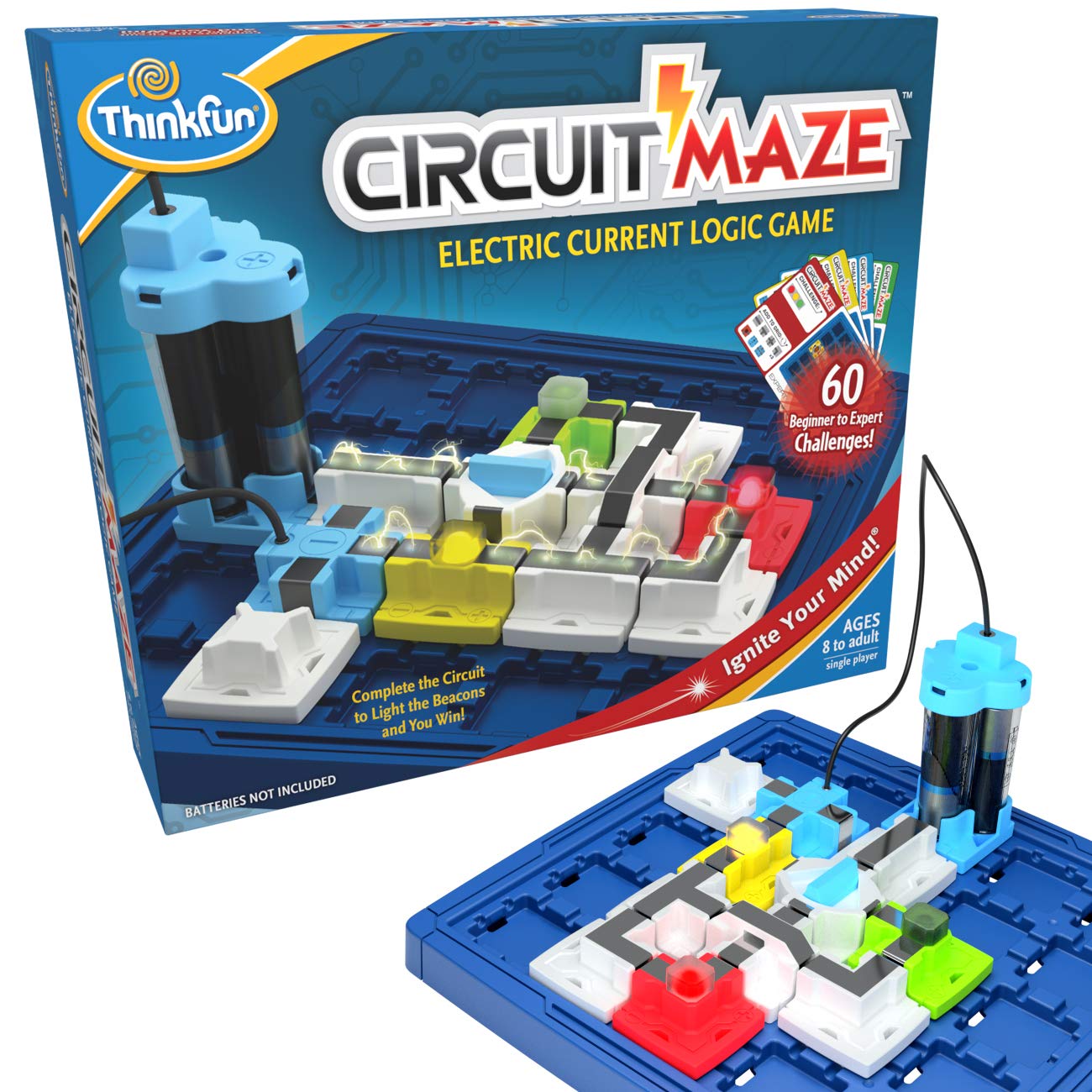 ThinkFun Circuit Maze Game - Brain-Boosting STEM Toy | Teaches Circuitry Through Engaging Gameplay | Toy of The Year Finalist | Ideal for Boys and Girls Age 8 and Up