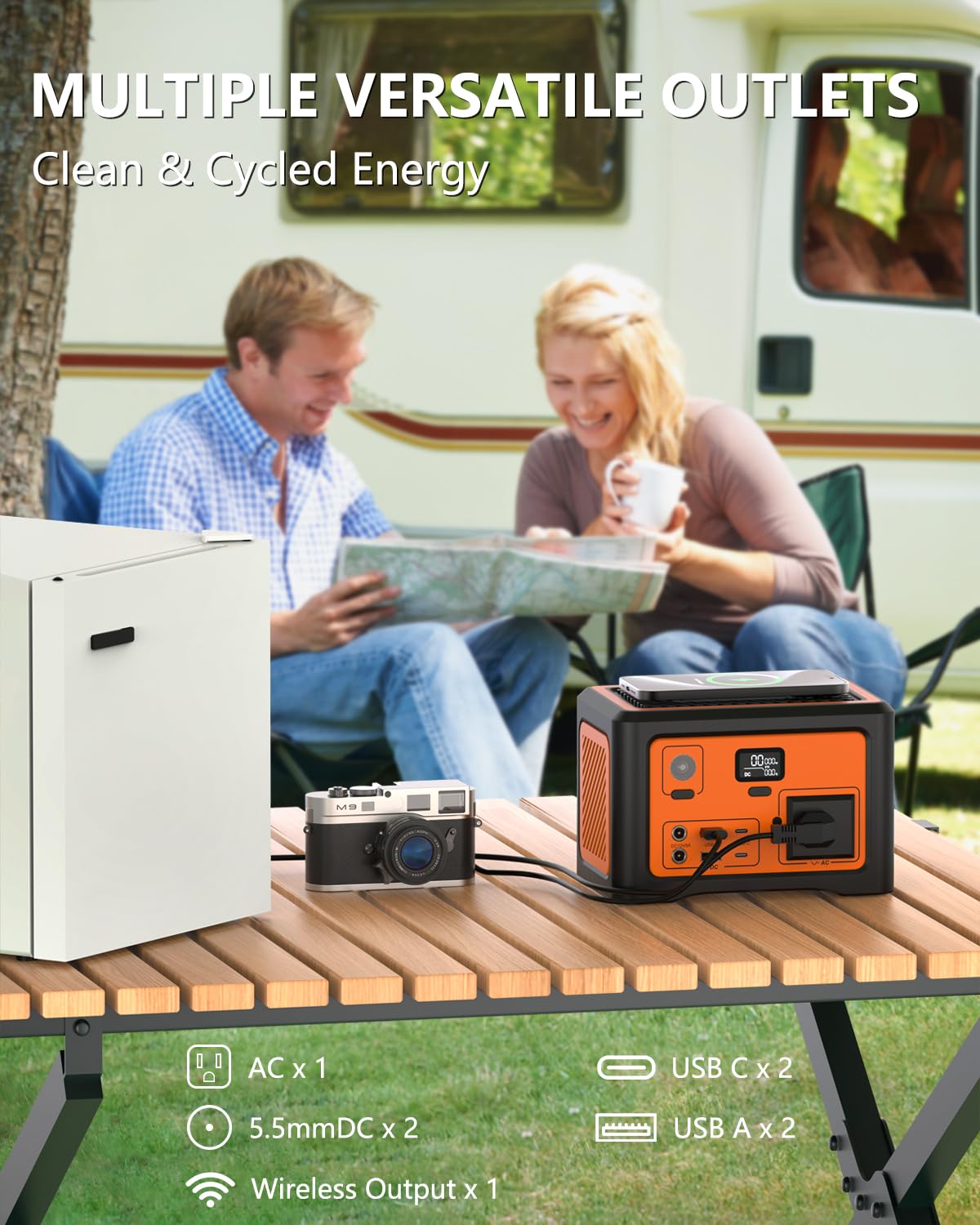 Tiexei S1 Portable Power Station,192W Camping battery generator,Solar power station,electric generator with AC Outlet 100W for Home Backup Outdoor Emergency Camping RV with Bluetooth