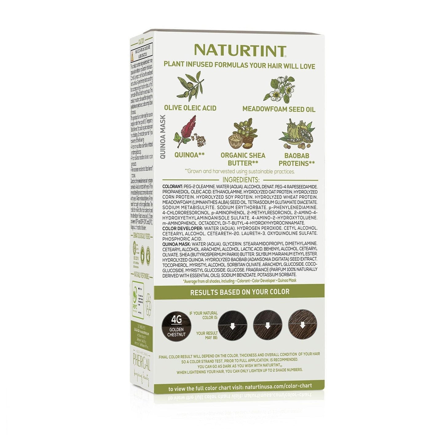 Naturtint 4G Golden Chestnut Permanent Hair Color (Pack of 1), Ammonia Free, Vegan, Cruelty Free, up to 100% Gray Coverage, Long Lasting Results (Packaging may vary)