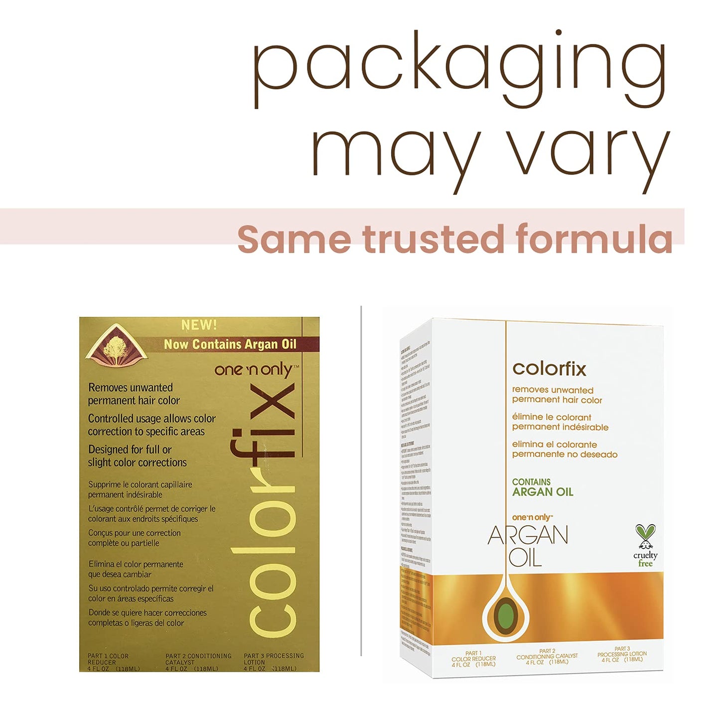 One N Only Colorfix Permanent Hair Color Remover Kit With Argan Oil - Dye Removes Any Level
