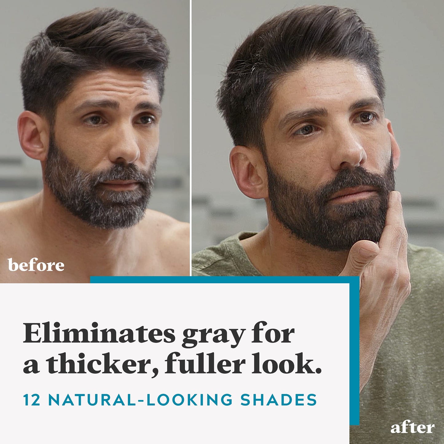 Just For Men Mustache & Beard, Beard Dye for Men with Brush, With Keratin Biotin Aloe and Coconut Oil for Healthy Facial Hair - Light Red Brown, M-27, Pack of 1 (Packaging May Vary)