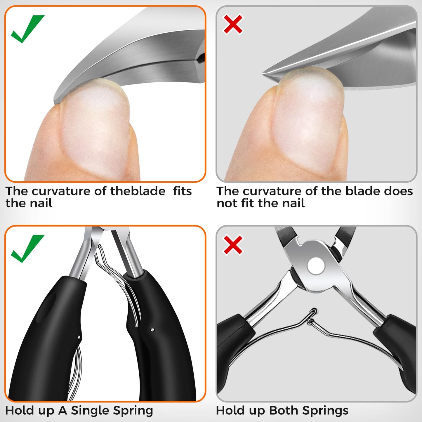 Toenail Clippers for Seniors Thick Toenails, Heavy Duty Large Toe Nail Clippers for Men Thick Nails with Wide Opening, Sharp Ingrown Toenail Clippers Nail Cutter Long Handle with Slanted Curved Blade