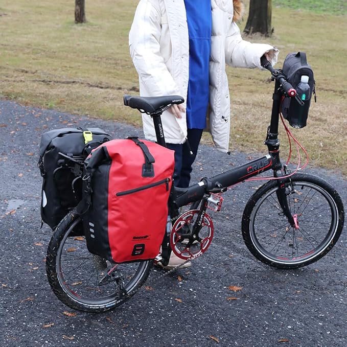 Rhinowalk Bike Bag Waterproof Bike Pannier Bag 27L,(for Bicycle Cargo Rack Saddle Bag Shoulder Bag Laptop Pannier Rack Bicycle Bag Professional Cycling Accessories)