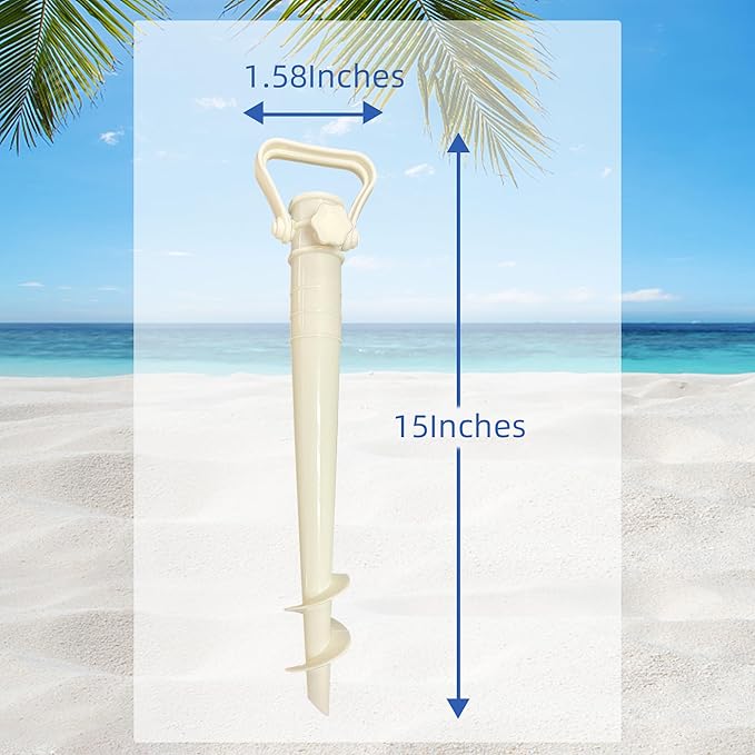 UMARDOO Beach Tent Sand Anchor,Sun Shelter Stand Holder Tent Stakes Ground Anchors Stakes,Camping Stakes Tarp Stakes for Tent Rain Tarps Canopy Camping Hiking (2 PC Beach Anchors)