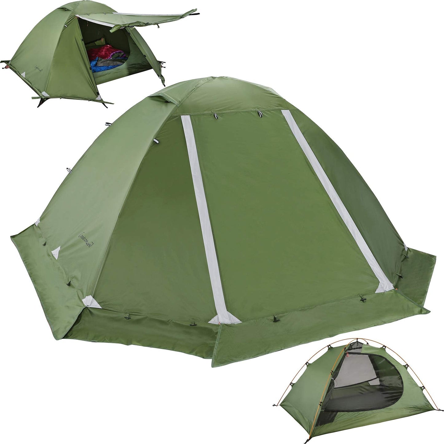 Clostnature Libra Lightweight Backpacking Tent - 2 Person 4 Season Ultralight Waterproof Camping Tent, Large Size Easy Setup Tent for Winter, Cold Weather, Family, Outdoor, Hiking and Mountaineering