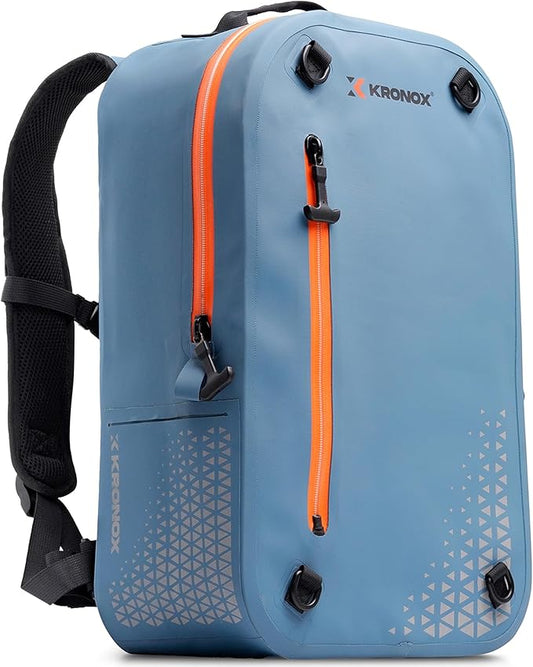 KRONOX 30L Waterproof Backpack for Men – IPX7 Submersible Dry Bag with Laptop Sleeve, Lightweight & Durable for Travel