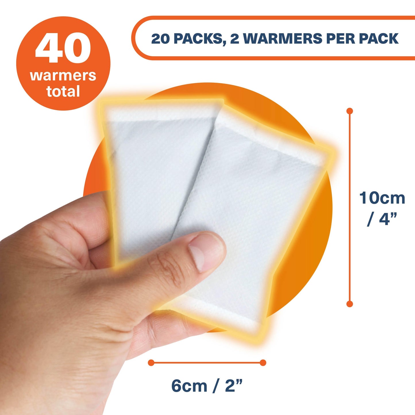 Bramble Hand Warmers Disposable - 20 Pack - Pocket Warmers for Hiking, Outdoor Activities, Skiing - 8 Hours of Heat